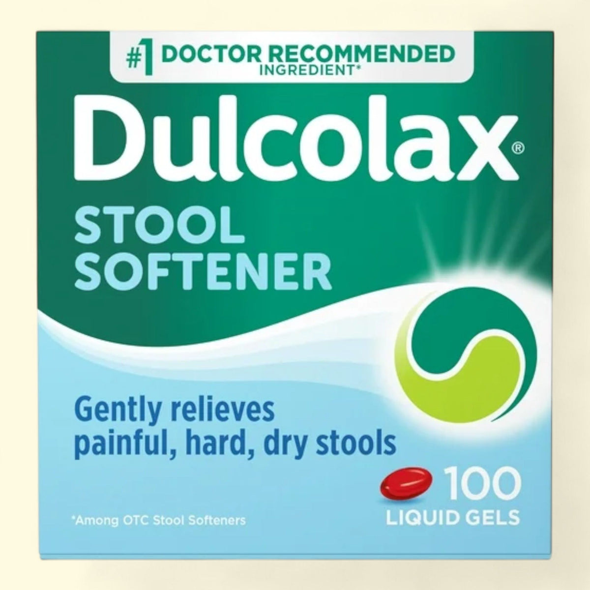 Dulcolax Stool Softener, Docusate Sodium, 100mg Liquid Gel Tablets,... — authentic US product shipped worldwide by Treatspree
