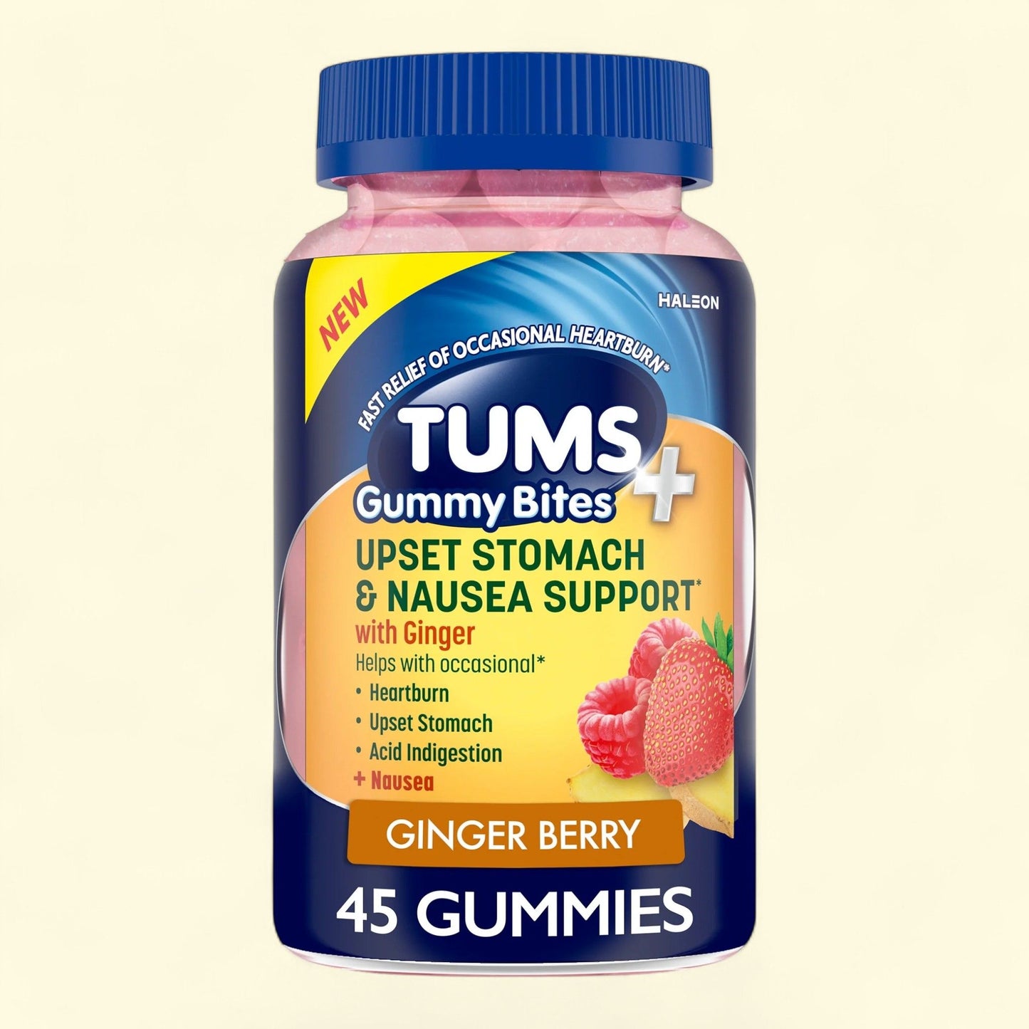 Tums+ Upset Stomach & Nausea Support, 45 Count