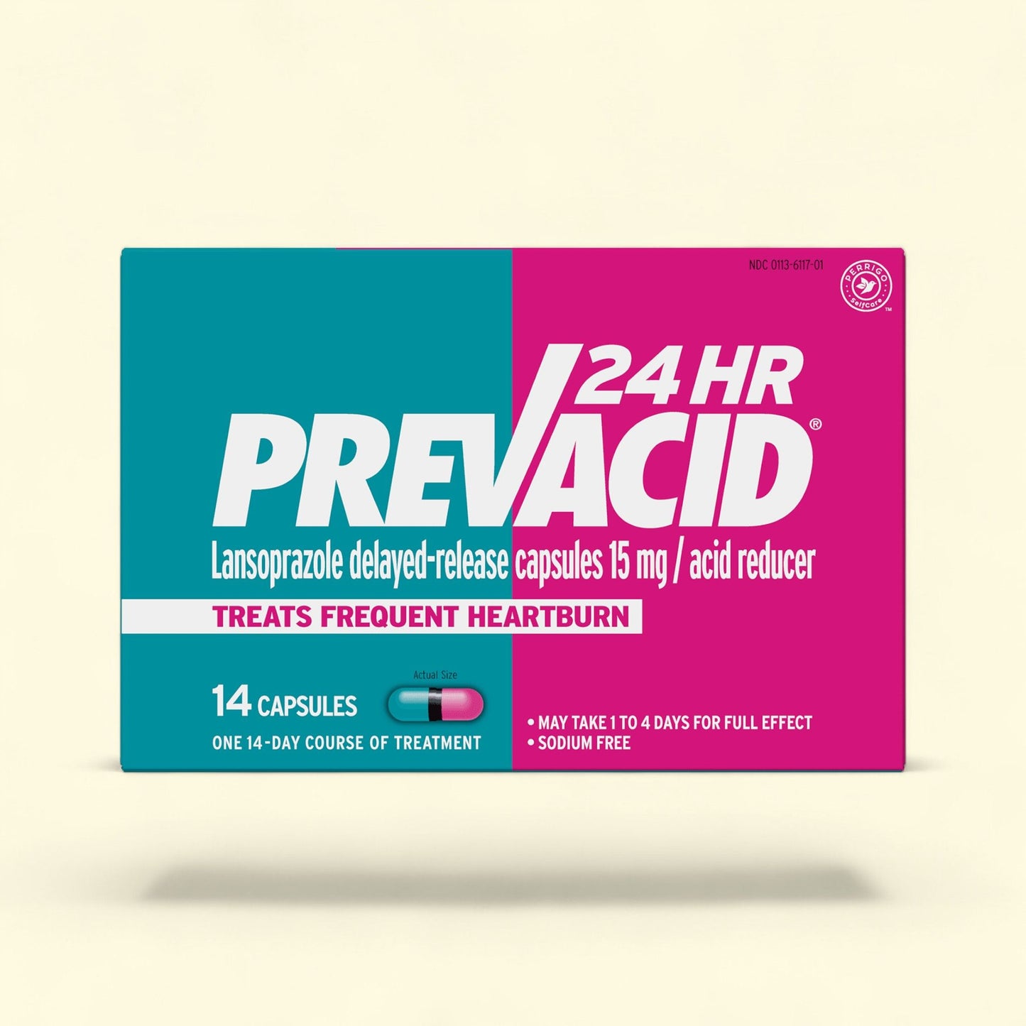 Prevacid 24HR Lansoprazole Delayed-Release Capsules, 15 mg, 14 Count