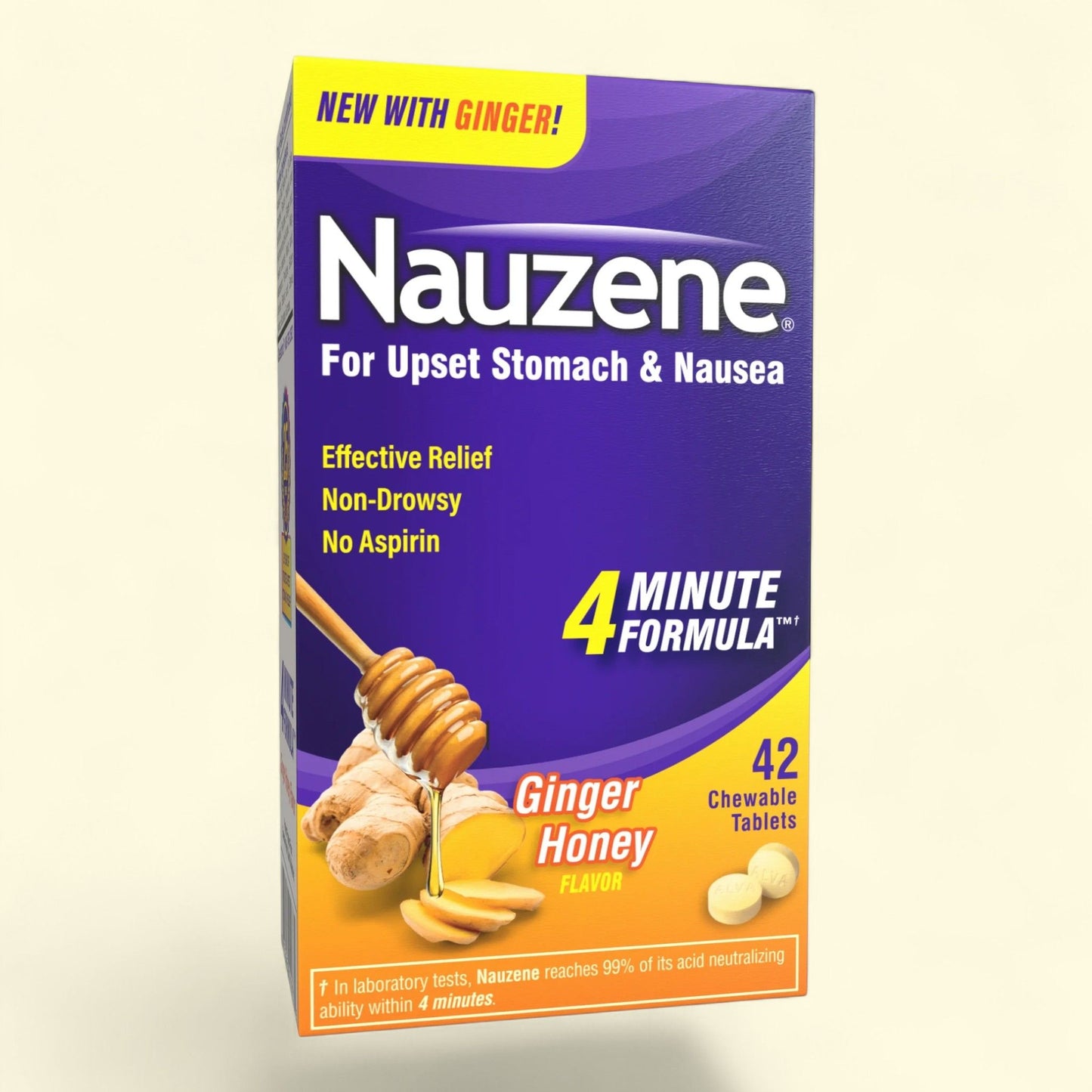 Nauzene Upset Stomach & Nausea Relief Chews, 42 Count