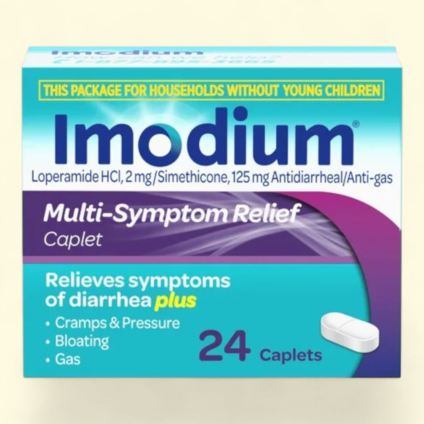 Imodium Multi-Symptom Relief Caplets, 24 Count