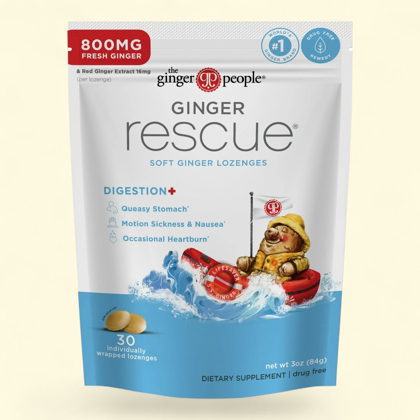 The Ginger People Ginger Rescue Soft Lozenges, 3oz