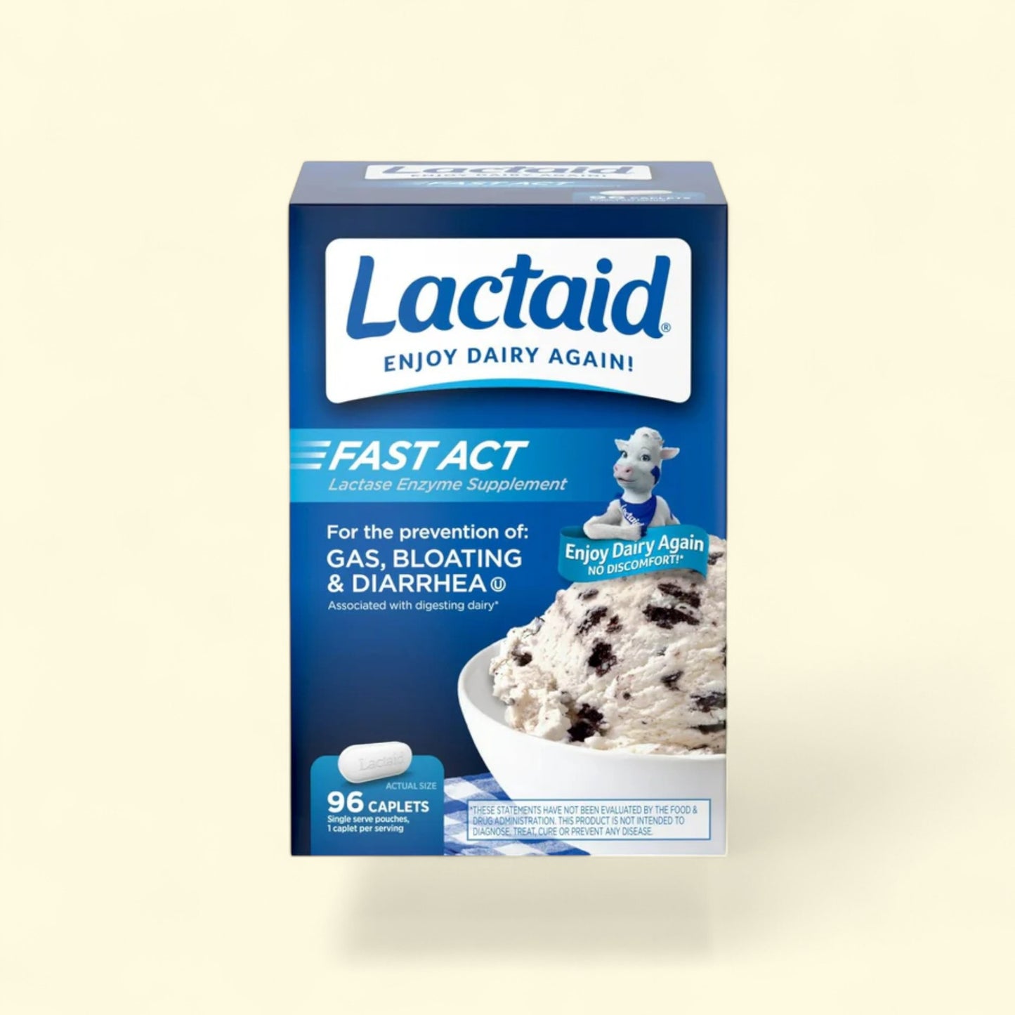 Lactaid Fast Act supplement box on a white background