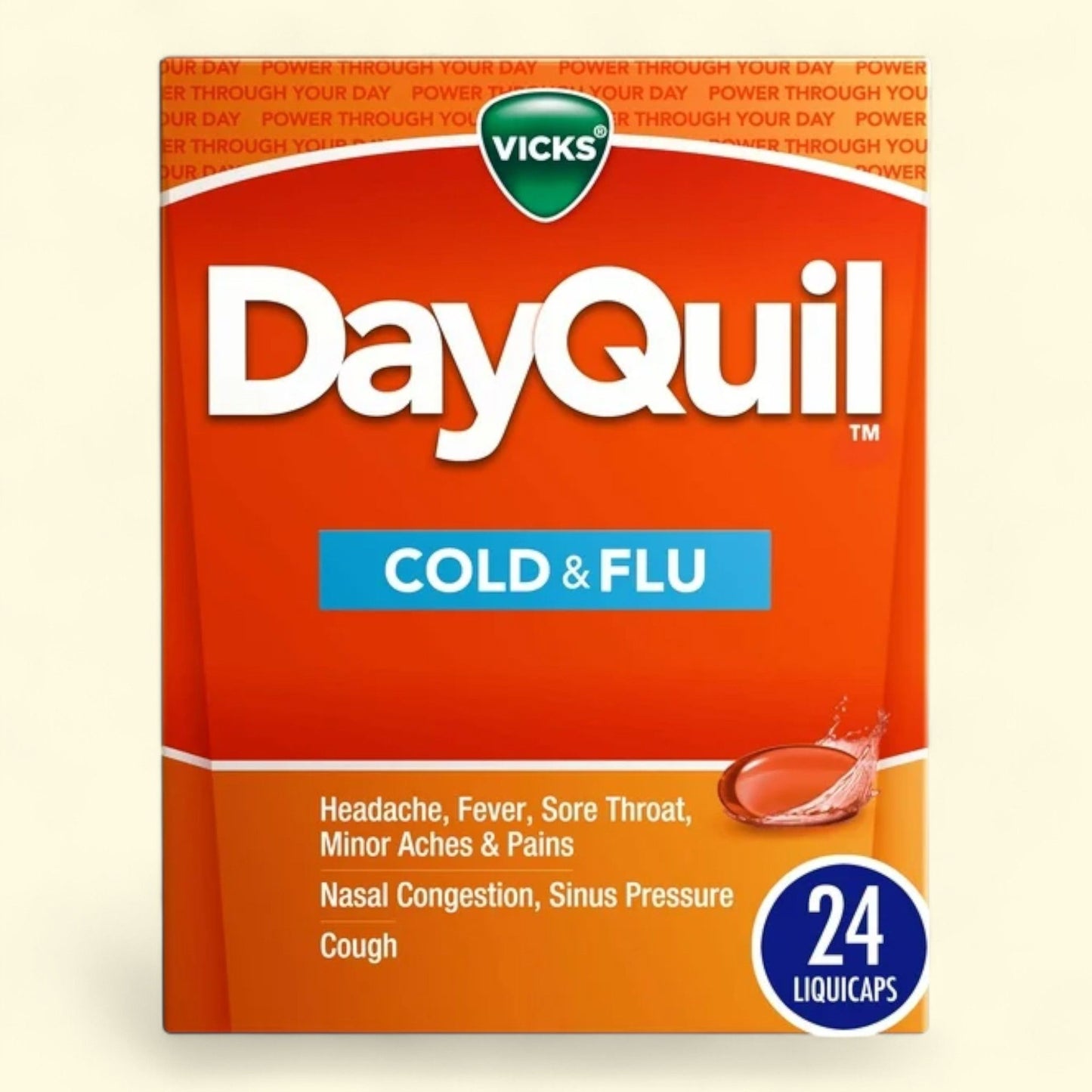 Vicks DayQuil Cold and Flu Liquicaps, 24 Count
