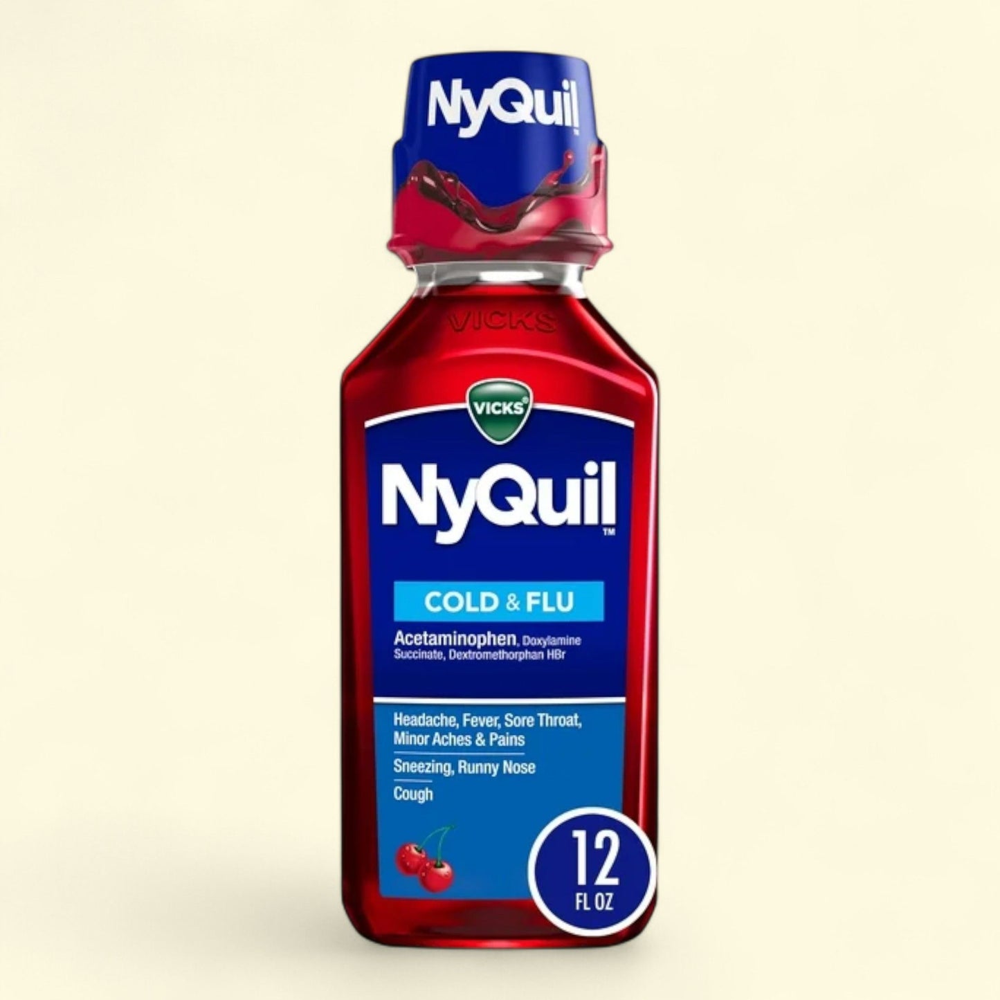 Vicks NyQuil Cold and Flu Liquid, 12 Fl oz