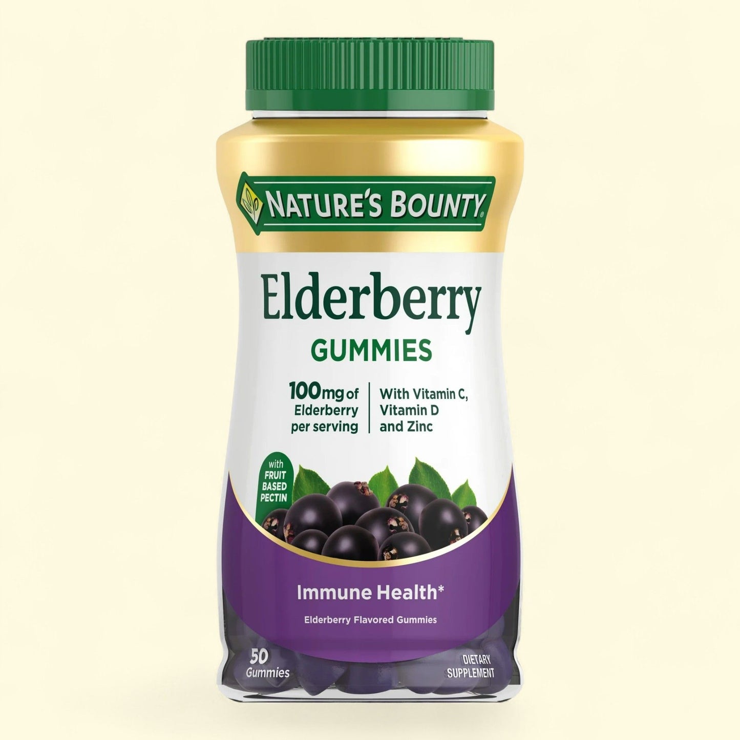 Nature's Bounty Elderberry Immune Support Gummies, 50 Count