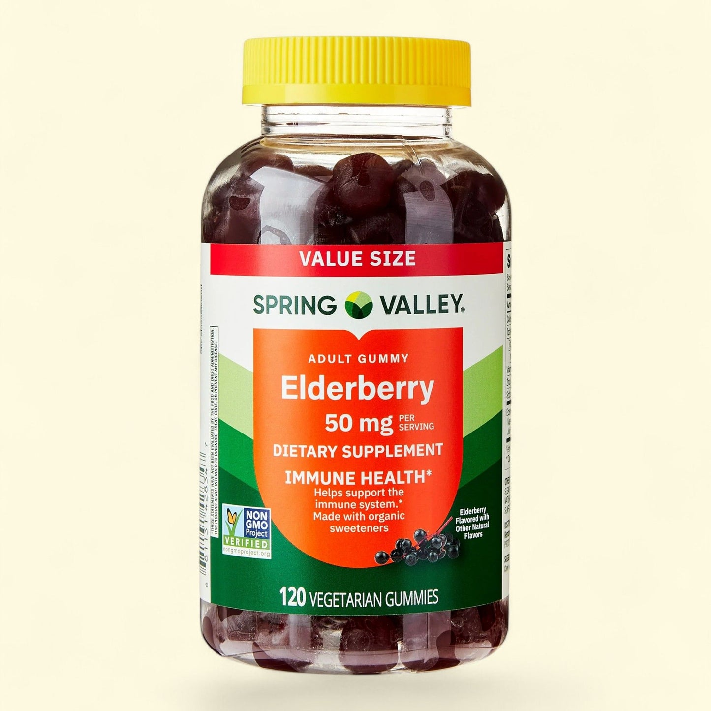 Spring Valley Elderberry Gummies, 50 mg, 120 Count
