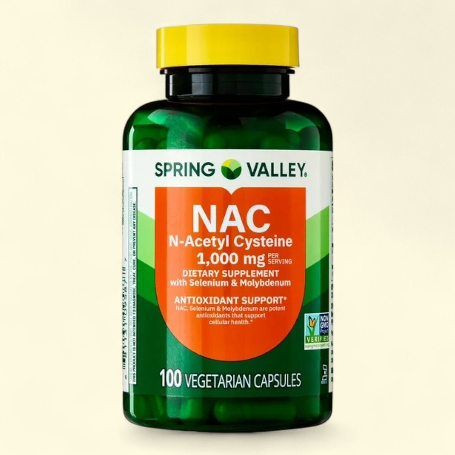 Spring Valley NAC Dietary Supplement Vegetarian Capsules, 1000 mg, 100 Count