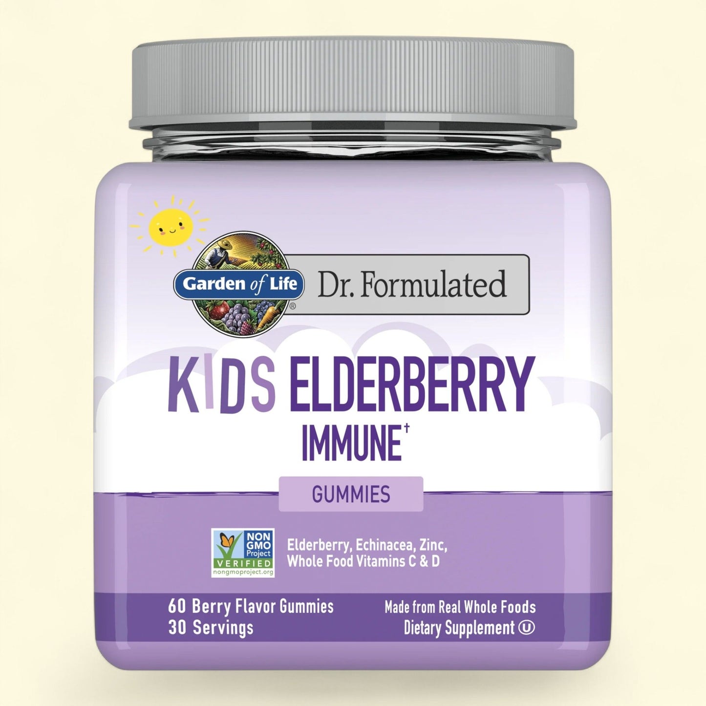 Garden of Life Dr. Formulated Kids Elderberry Immune Support Gummies, 30 Servings