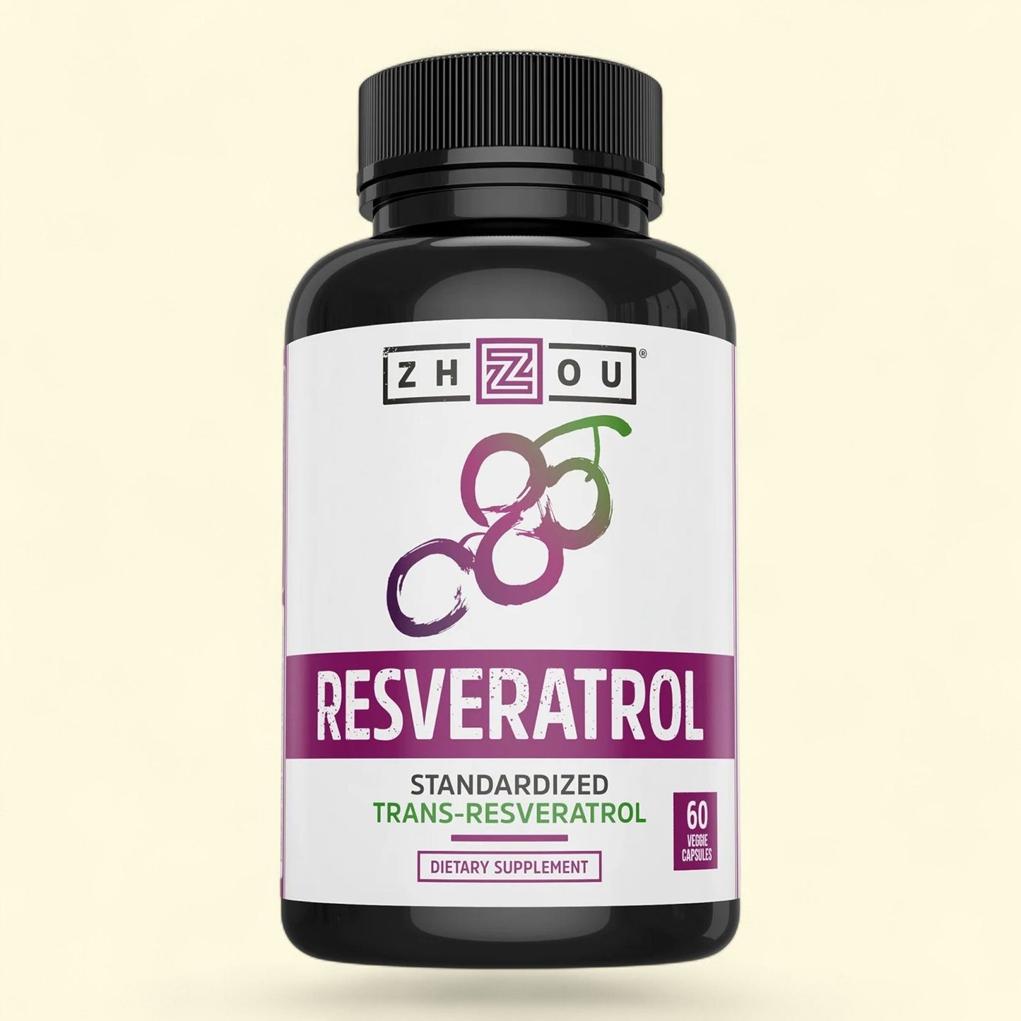 Zhou Resveratrol Supplement, 60 Veg Caps