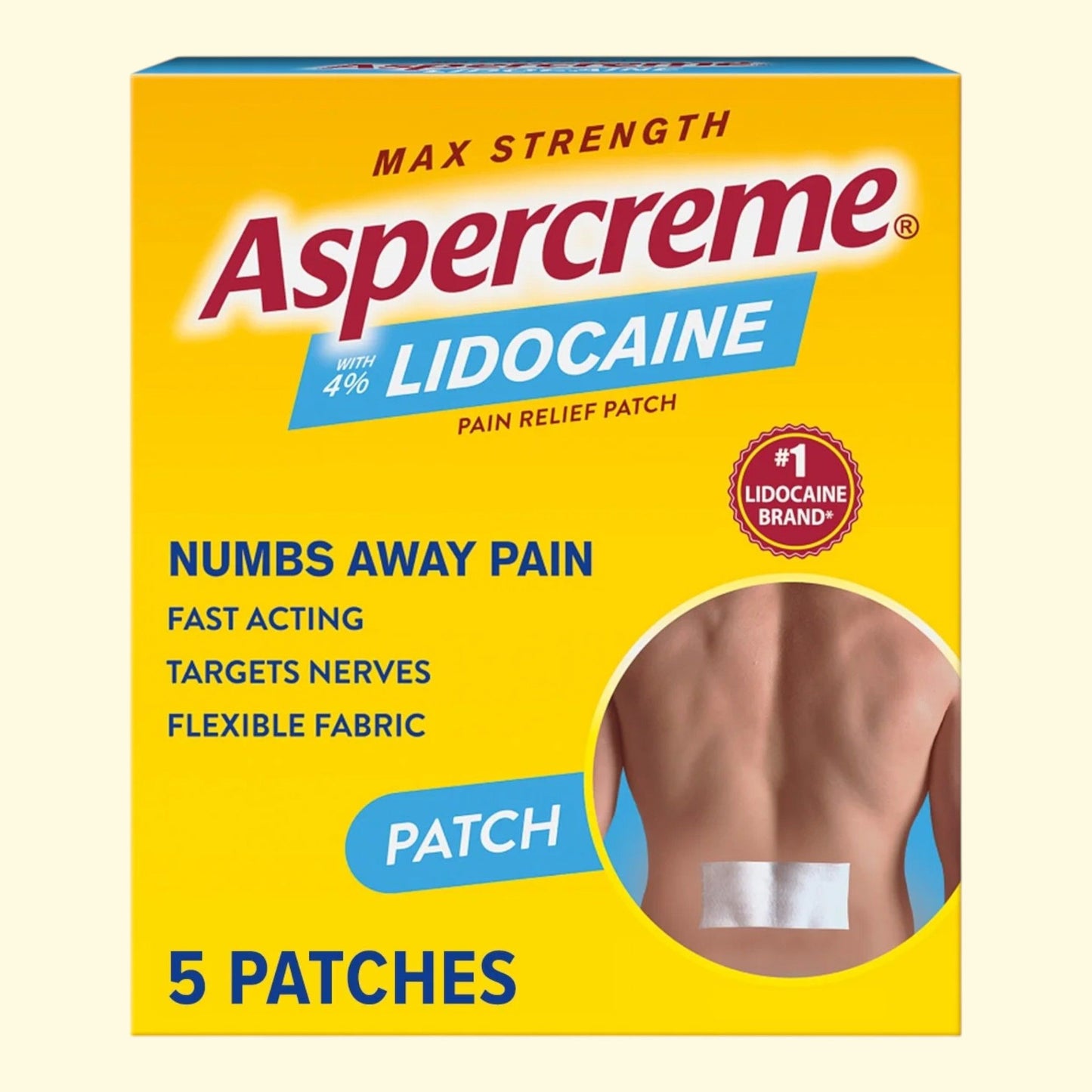 Aspercreme Max Strength Pain Reliever Patches, 5 Count