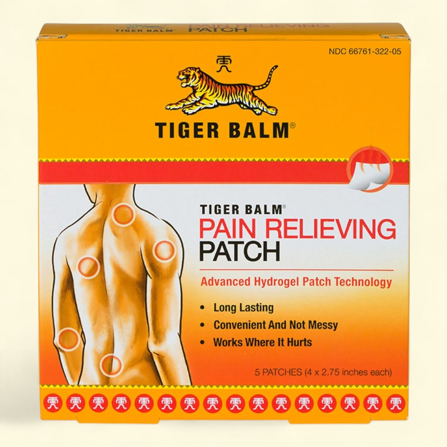 Tiger Balm Pain Relieving Patch, 5 Count
