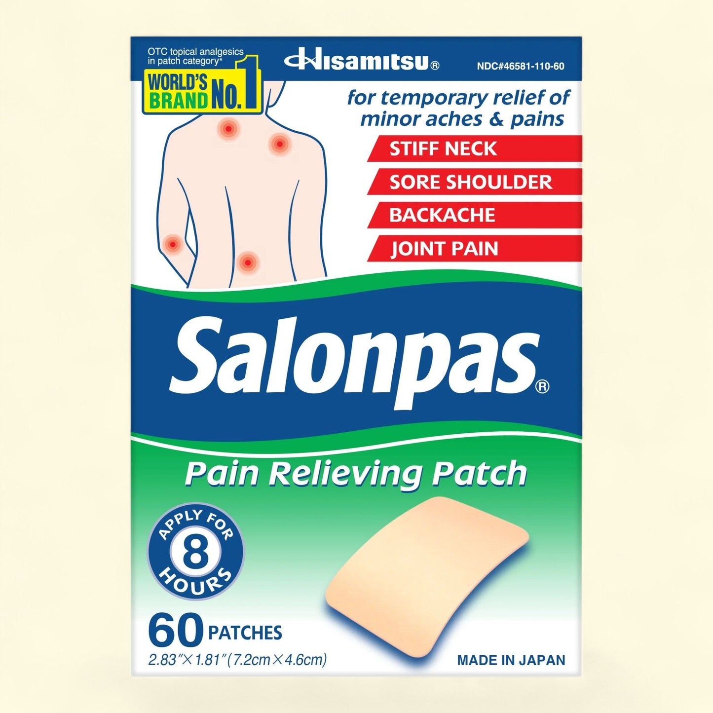 Salonpas Pain Relief Patch, 60 Count