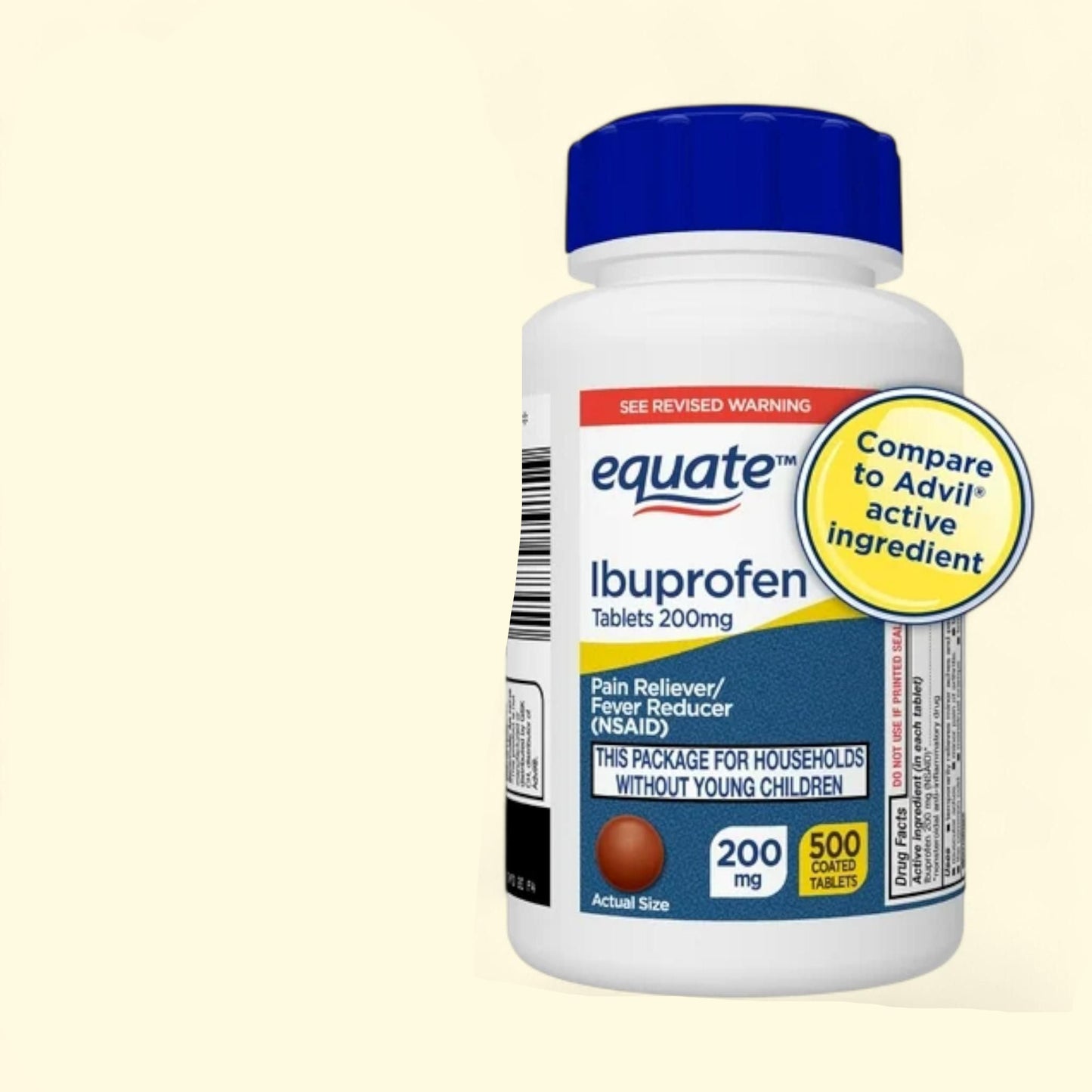Equate Ibuprofen Tablets, 200 mg, 500 Count