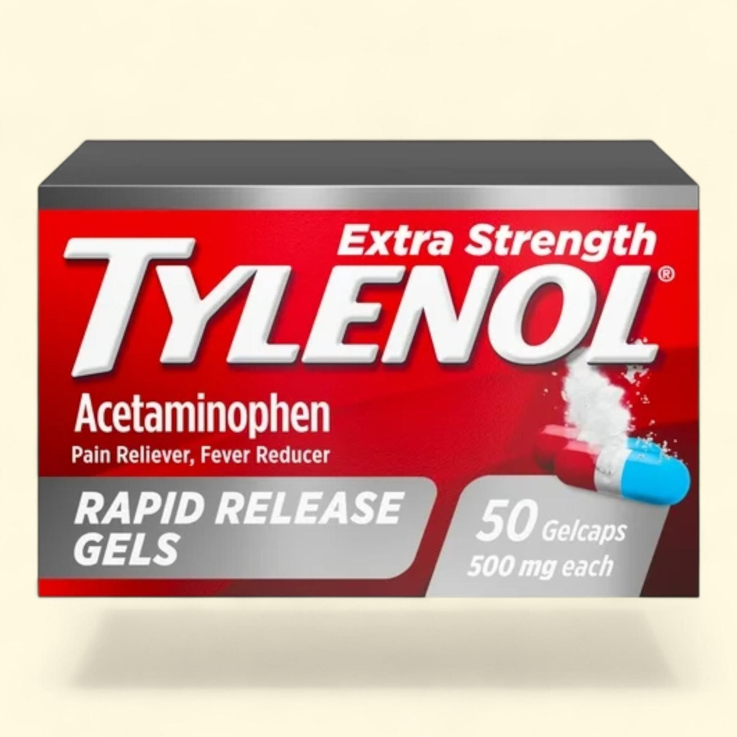 Tylenol Extra Strength Acetaminophen Rapid Release Gels, 50 Ct