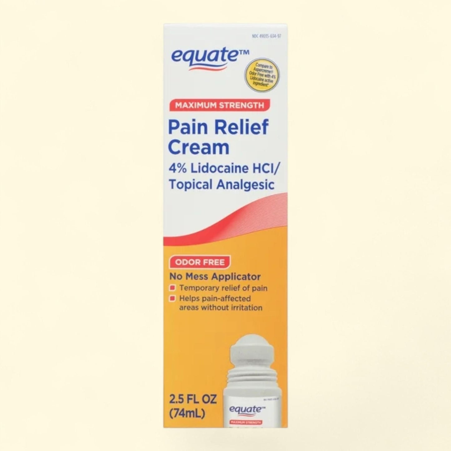 Equate Pain Relief Liquid Roll-On, 2.5 fl oz