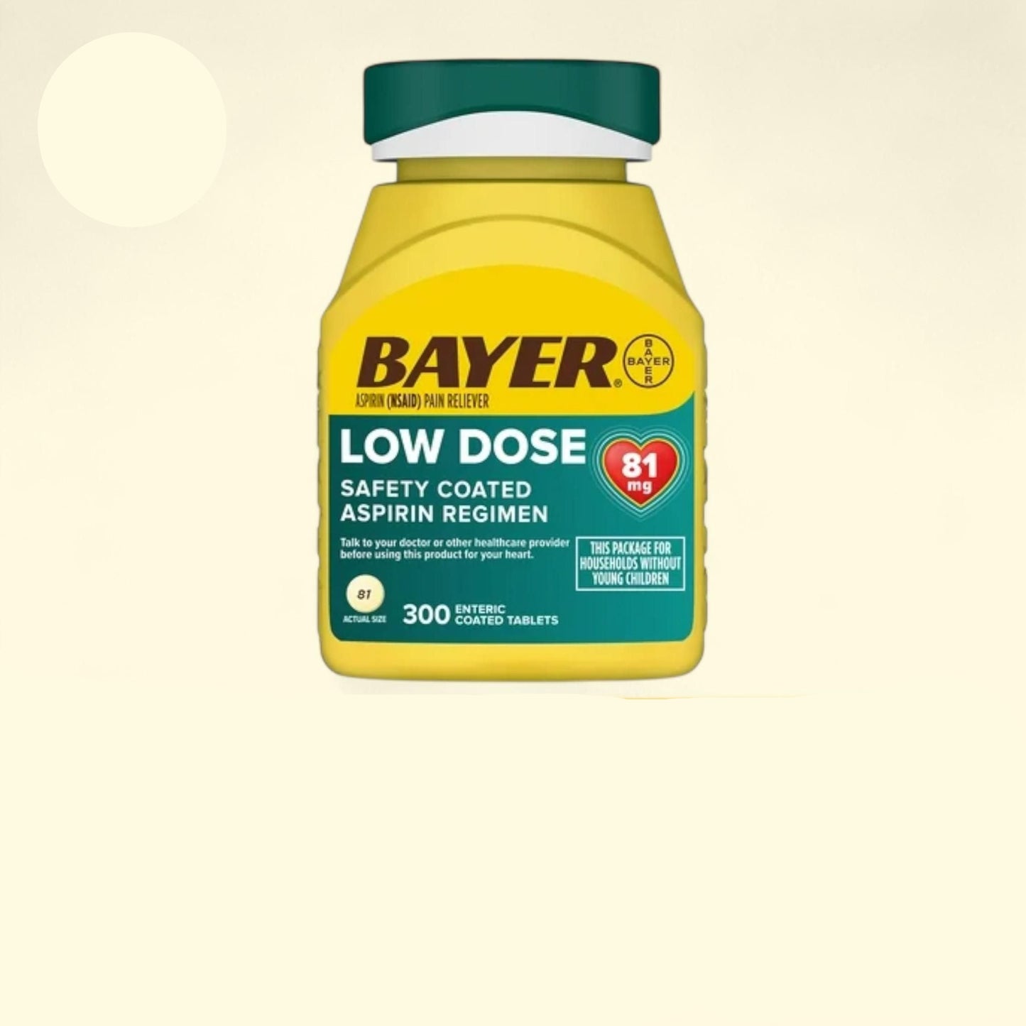 Bayer Aspirin, Low Dose, 81mg, 300 Count