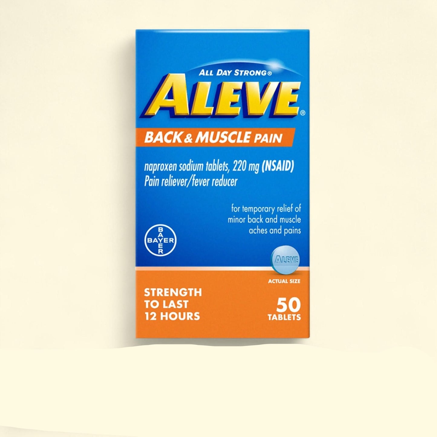 Aleve Naproxen Sodium Tablets, 50 Count