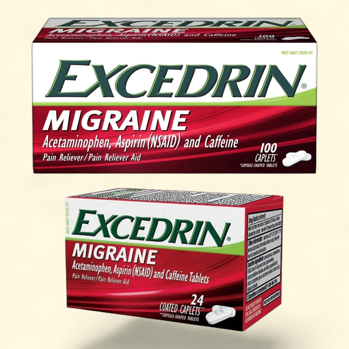 Excedrin Migraine Caplets, 100 Count + Excedrin Migraine Caplets, 24 Count
