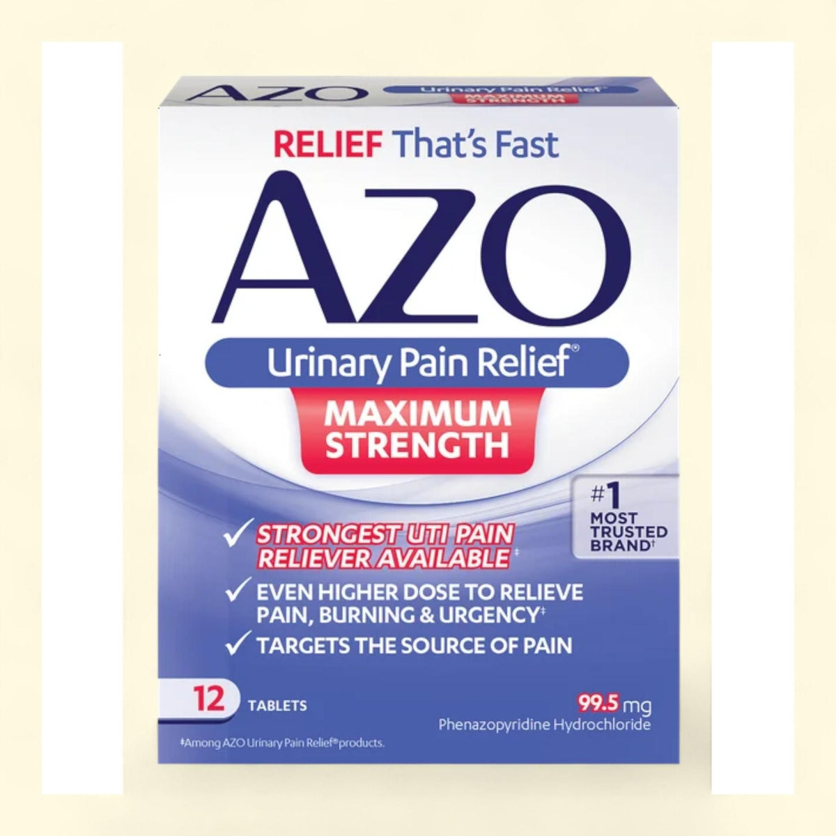 AZO Standard Tablets, 12 ea — authentic US product shipped worldwide by Treatspree