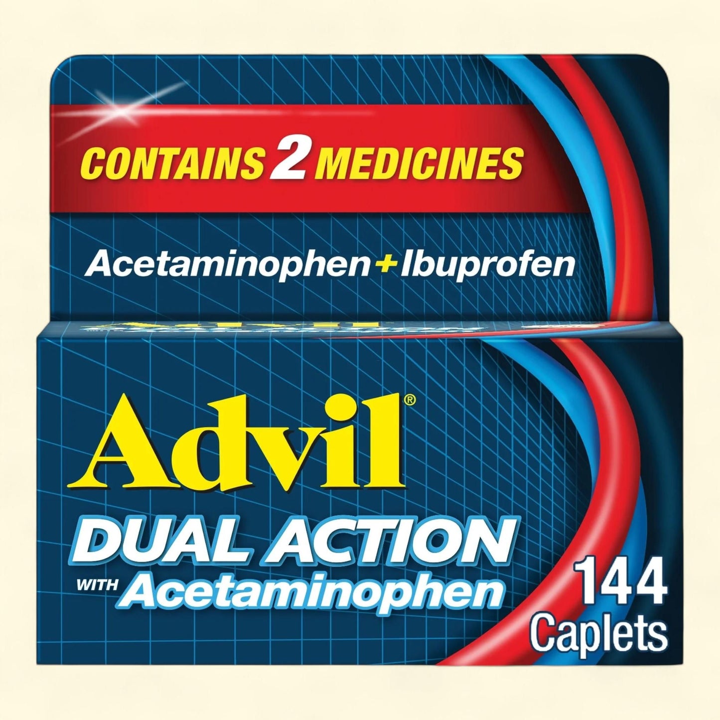 Advil Dual Action Pain Relievers, 144 Count