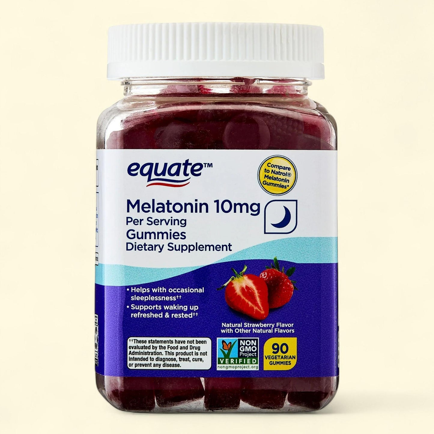 Complément alimentaire Equate à la mélatonine, 10 mg, 90 gommes végétariennes