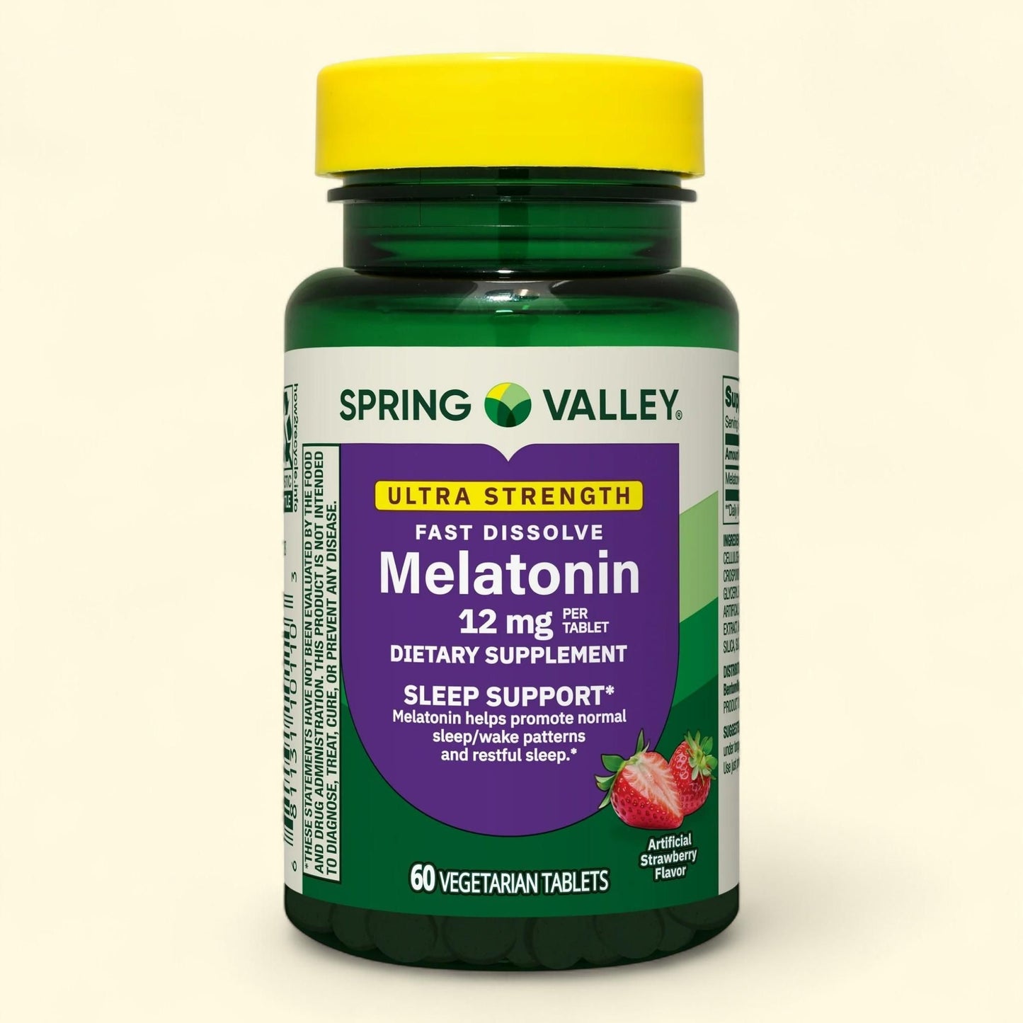 Spring Valley Melatonin Fast-Dissolve Tablets, 12 mg, 60 Count