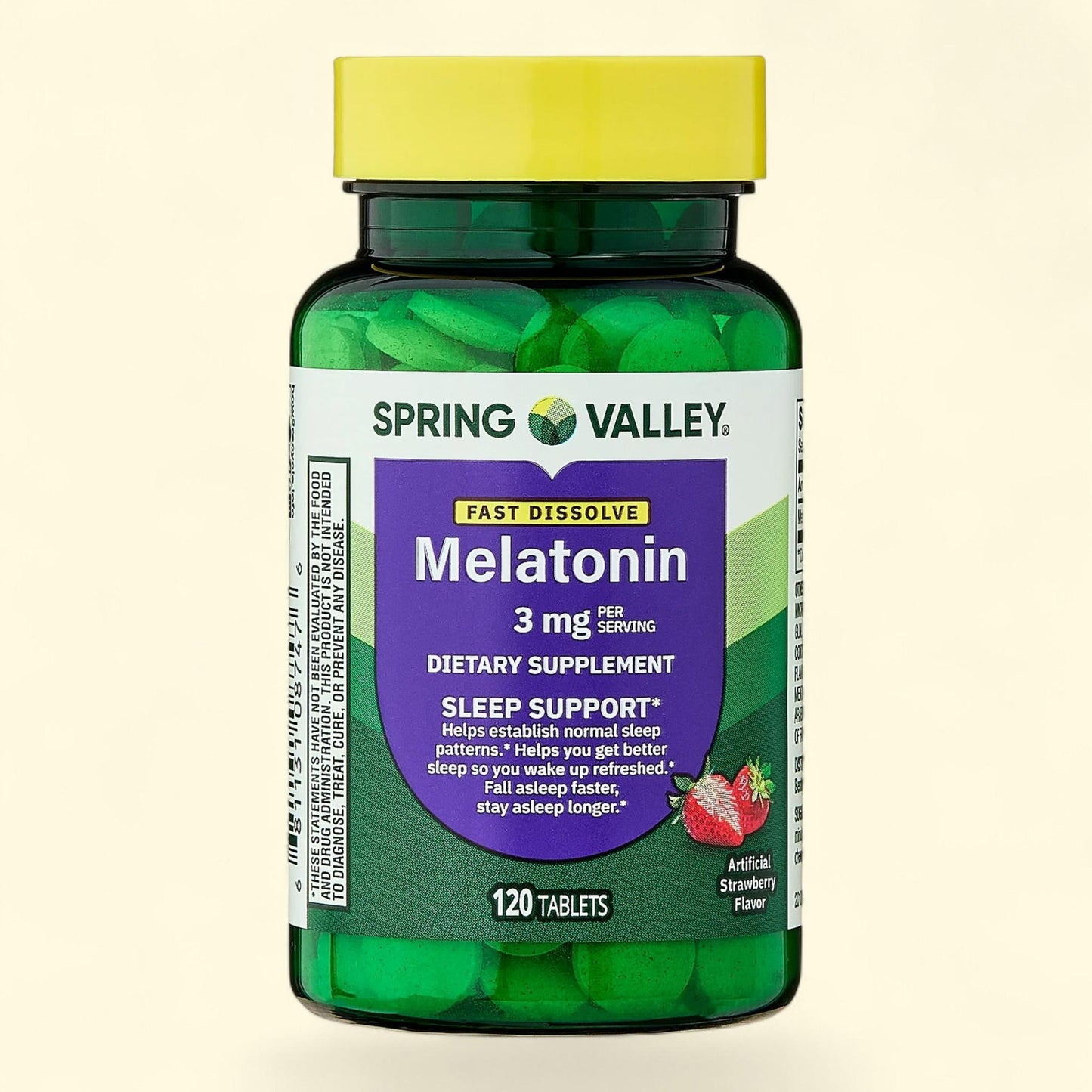 Spring Valley Melatonin Dietary Supplement Tablets, 3 mg, 120 Count