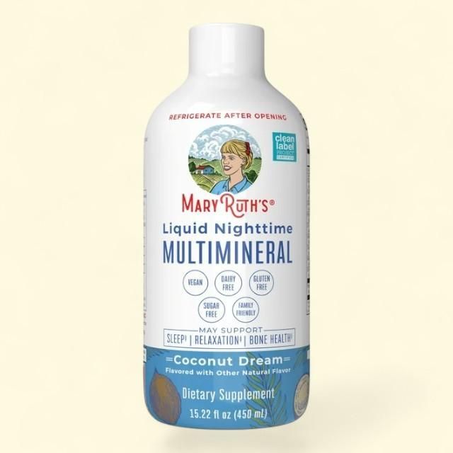 MaryRuth Organics Liquid Nighttime Multimineral, Coconut Scream Flavor, 15.22 oz