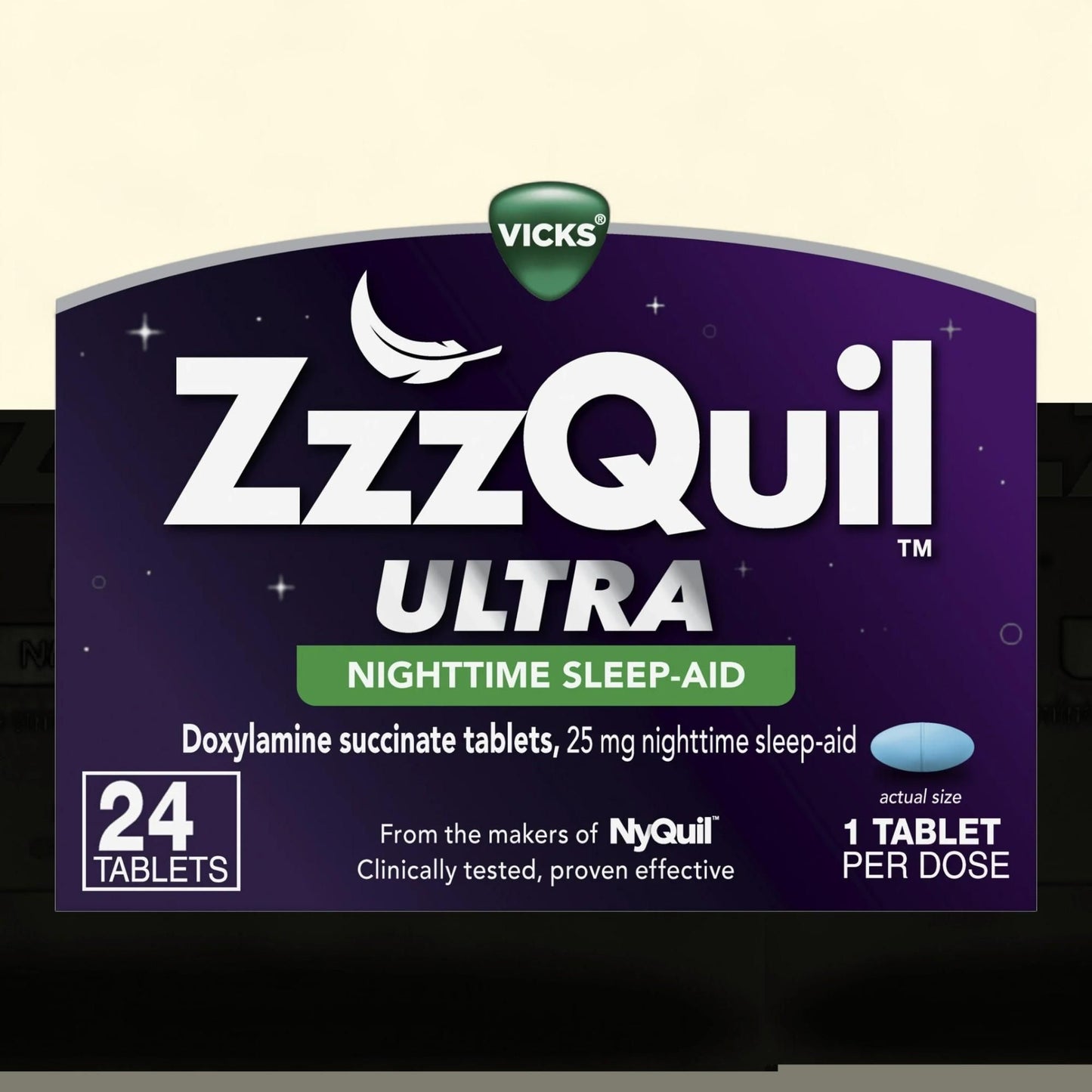 Vicks ZzzQuil Nighttime Sleep Aid Ultra Tablets, 24 Count