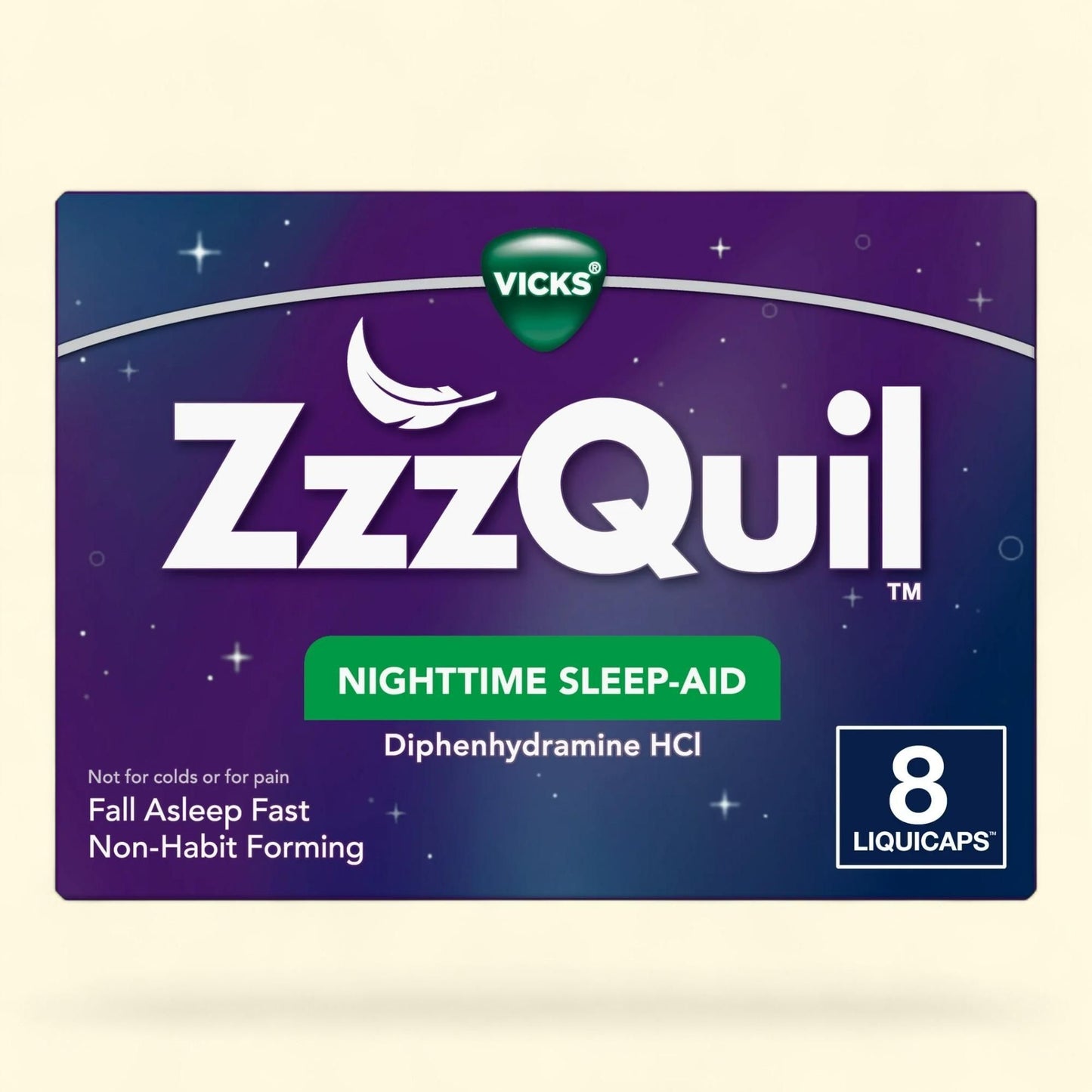 Vicks ZzzQuil Nighttime Sleep Aid Tablets, 8 Count