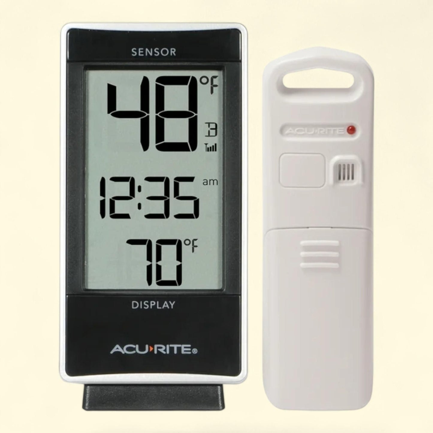 AcuRite Thermometer, Indoor and Outdoor, Battery-Powered, Plastic (02059)