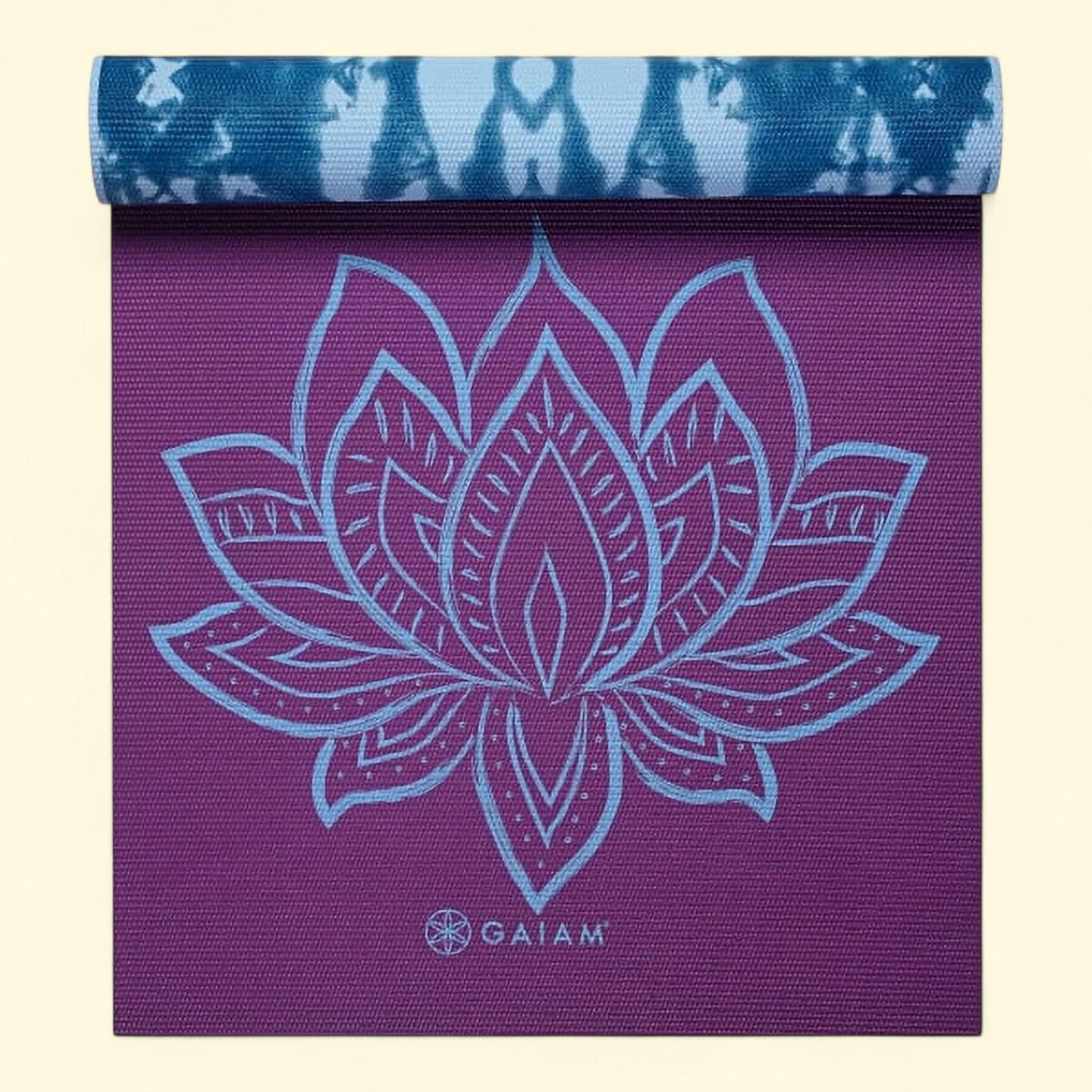 Gaiam Yoga Mat, Purple Lotus, 6mm