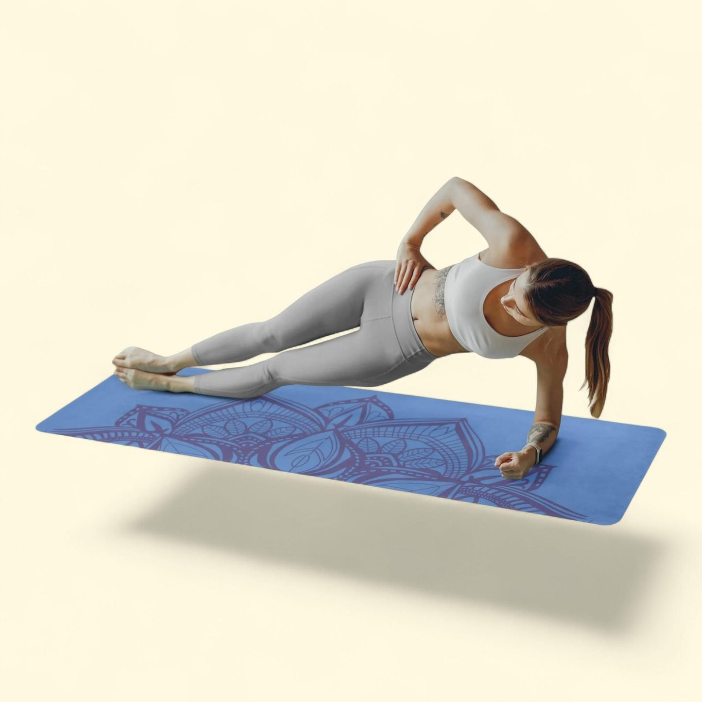 RAD Sportz Hot Yoga Mat, Blue, 1 count with Strap