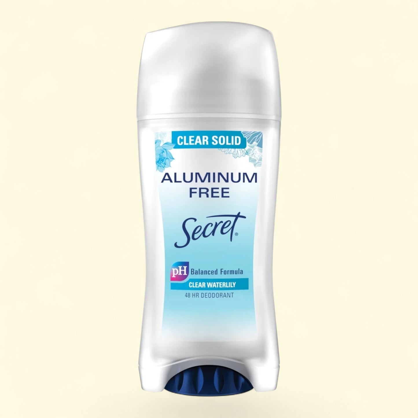 Secret Aluminum Free Deodorant Clear Solid, Waterlily, 2.4 oz