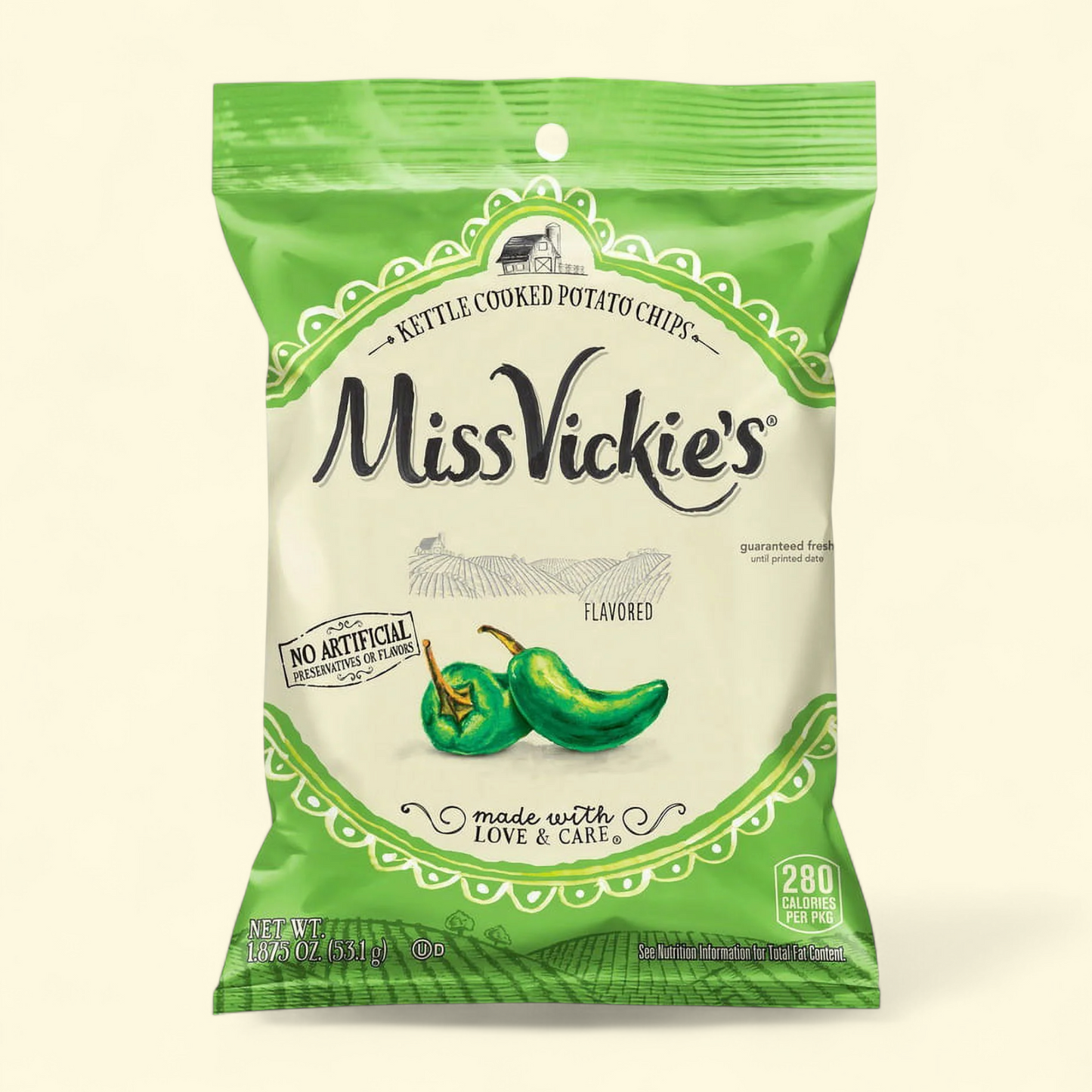 Miss Vickie's Jalapeno Kettle Cooked Potato Chips, 8.5 oz. — authentic US product shipped worldwide by Treatspree