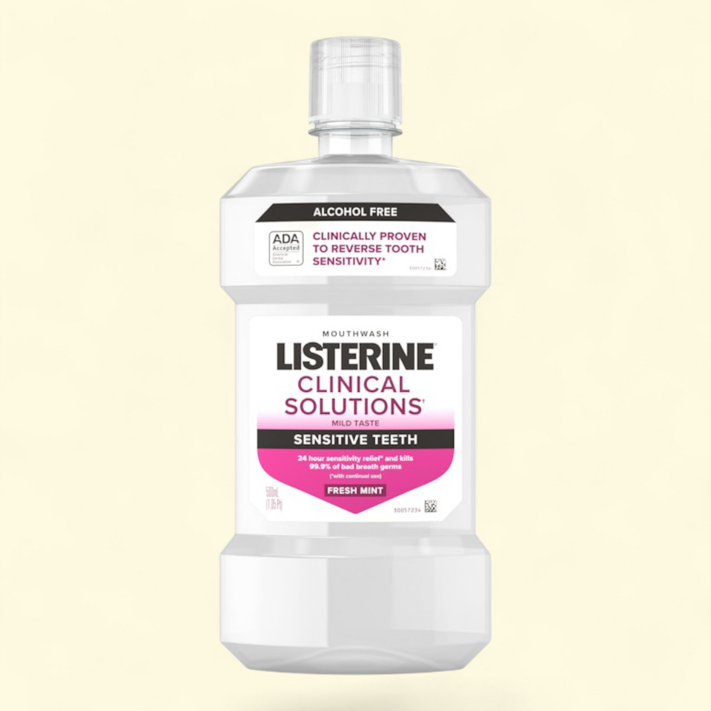 Listerine Clinical Solutions Sensitive Teeth Mouthwash, Mint, 500 mL