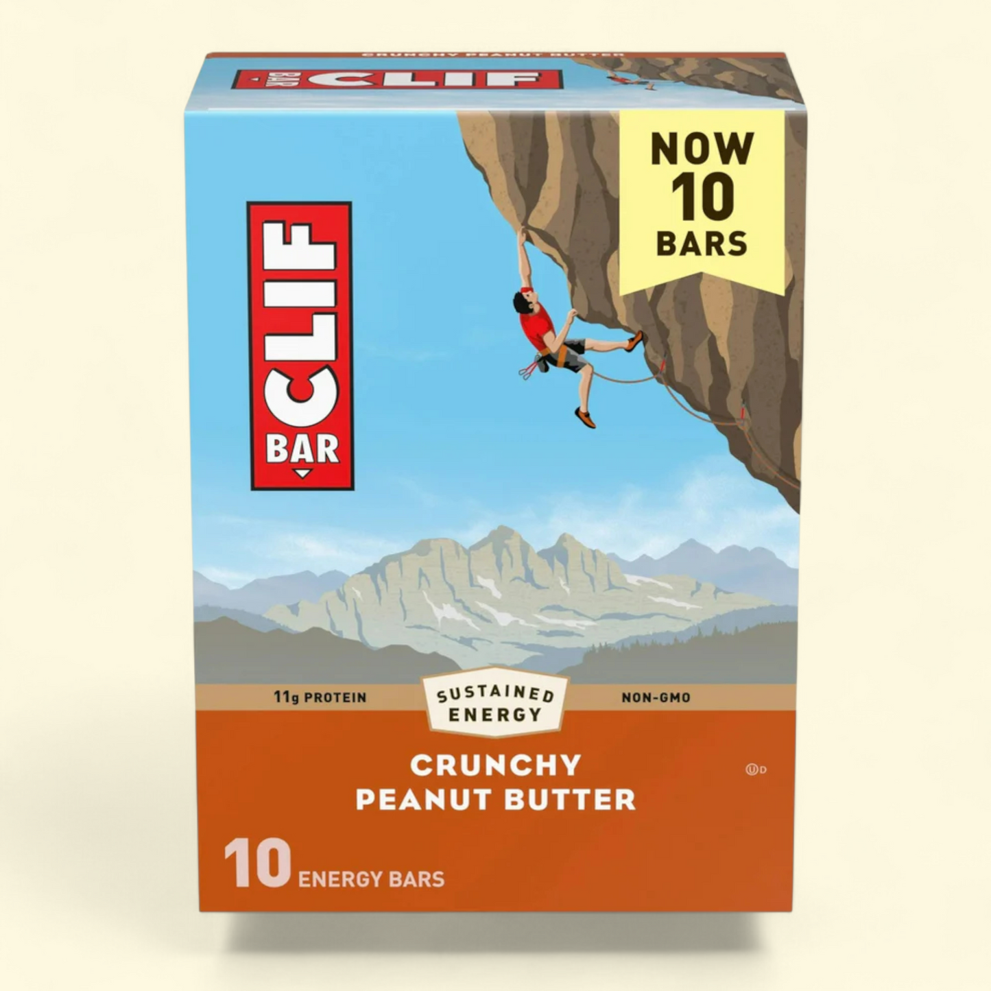 Clif Bar Crunchy Peanut Butter Energy Bars, 10ct