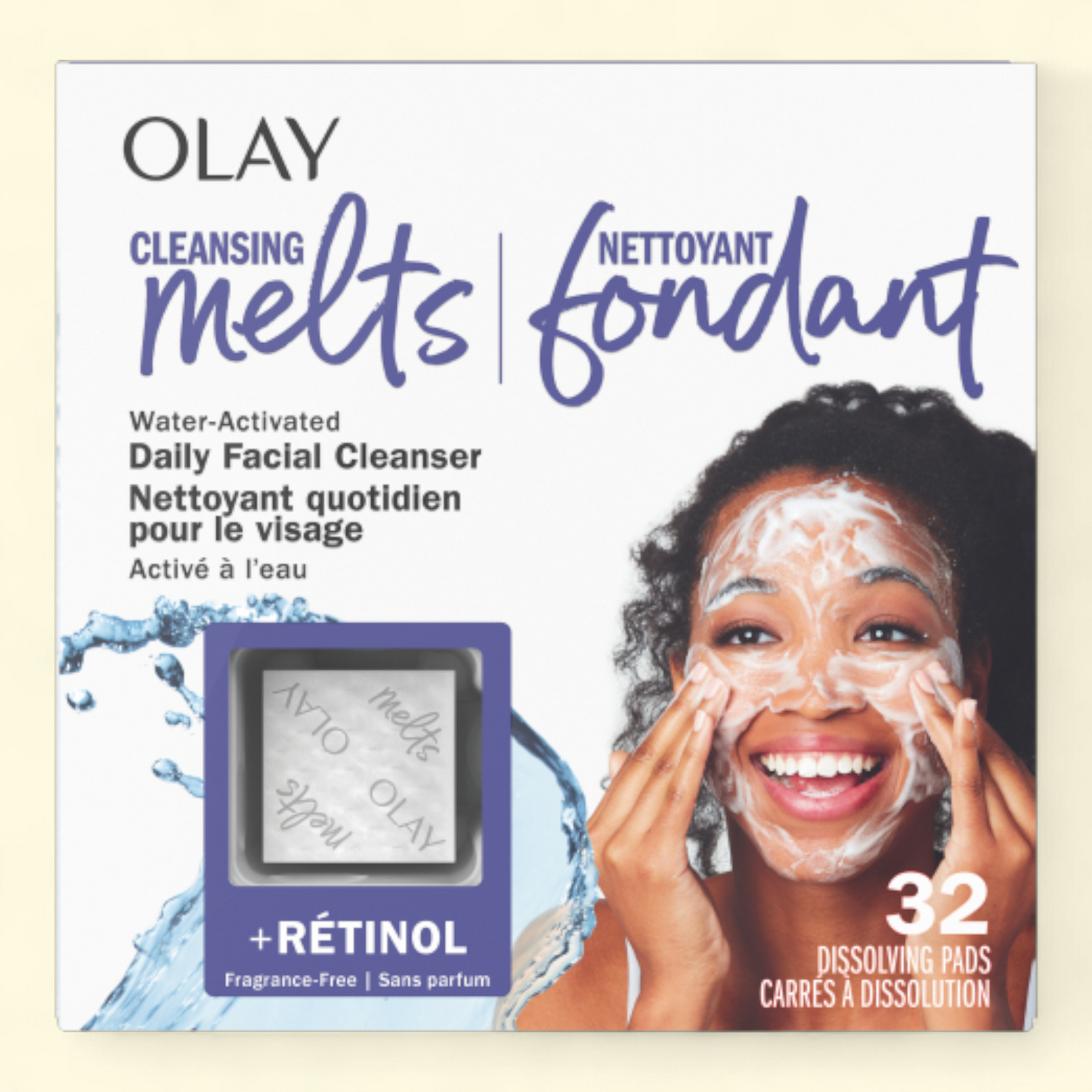 Olay Face Wash Retinol Cleansing Melts, 32 Count