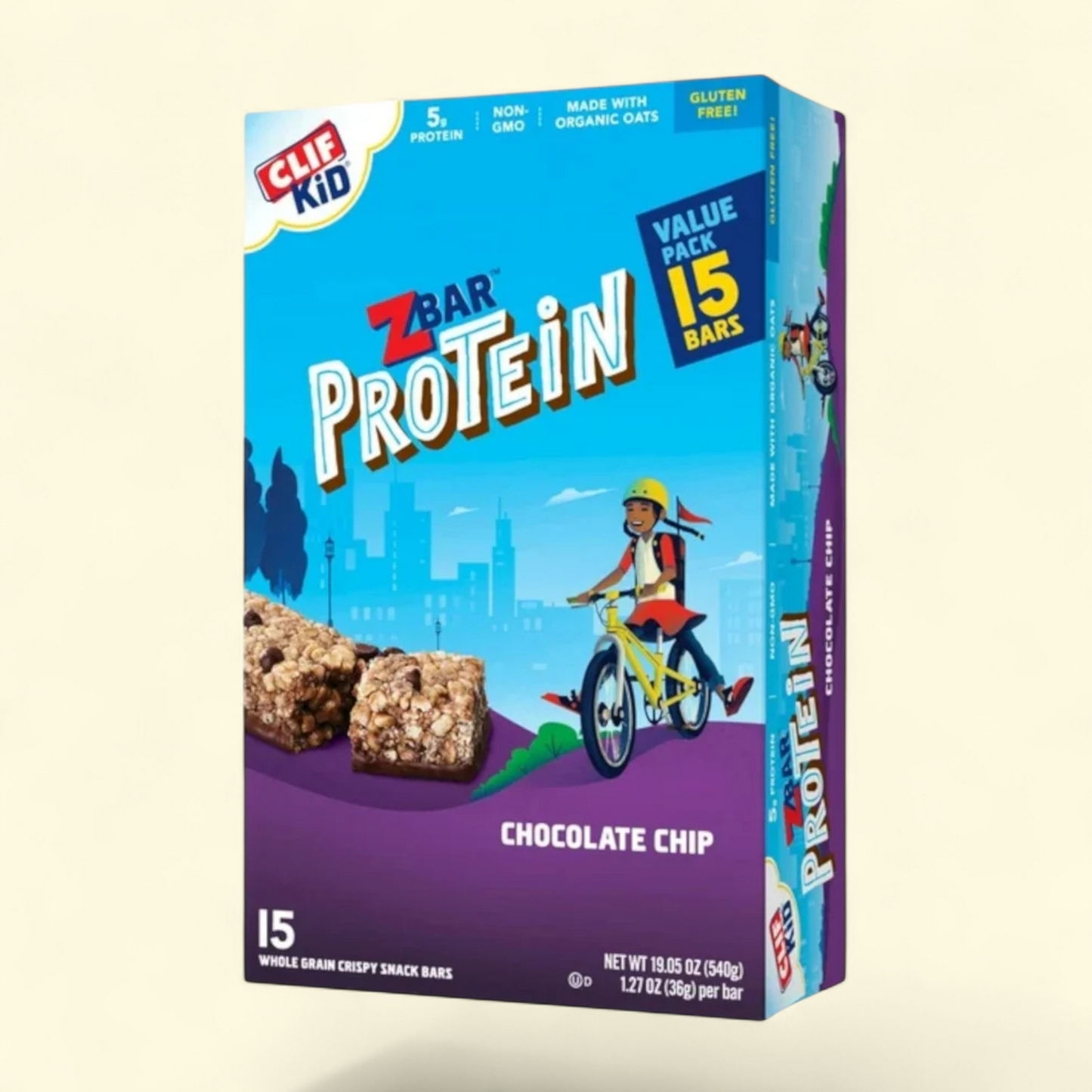 Clif Zbar Protein, Chocolate Chip, 15ct