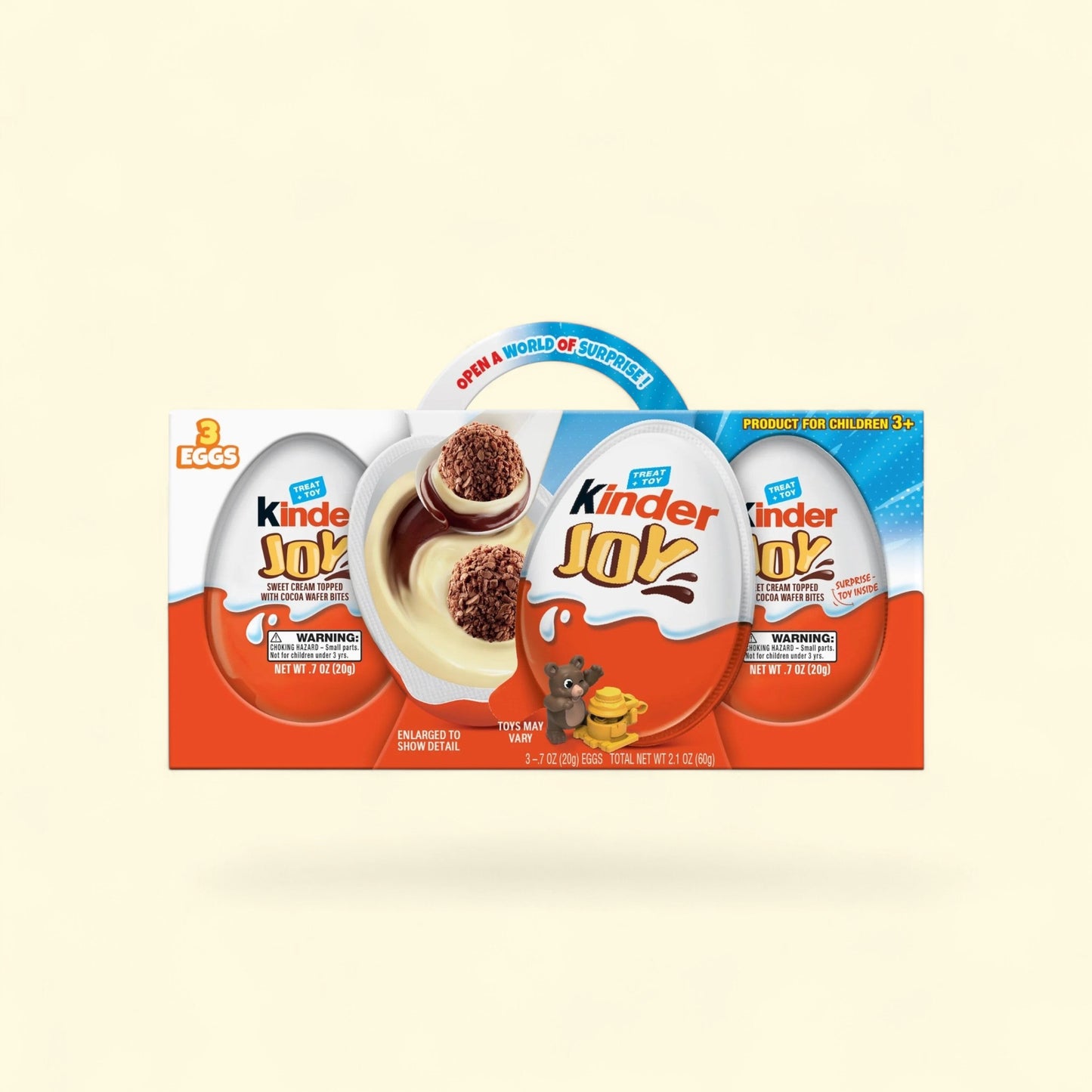 Kinder Joy Eggs, 3 Count, 2.1 oz — authentic US product shipped worldwide by Treatspree