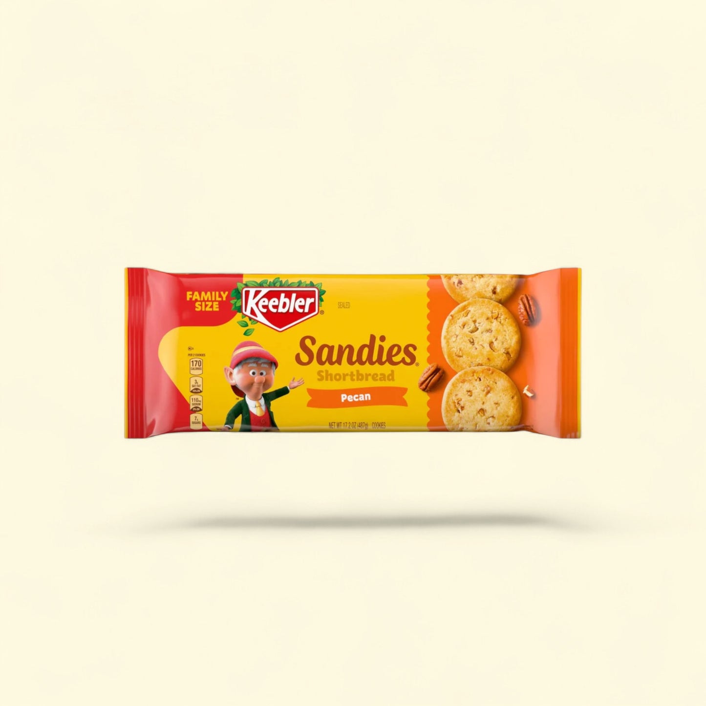 Keebler Sandies Pecan Cookies, Family Size 17.2 oz — authentic US product shipped worldwide by Treatspree