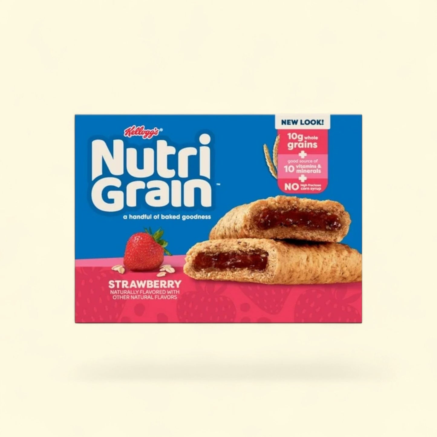 Kellogg's Nutri-Grain Strawberry Breakfast Bars, 10.4 oz, 8 Count — authentic US product shipped worldwide by Treatspree