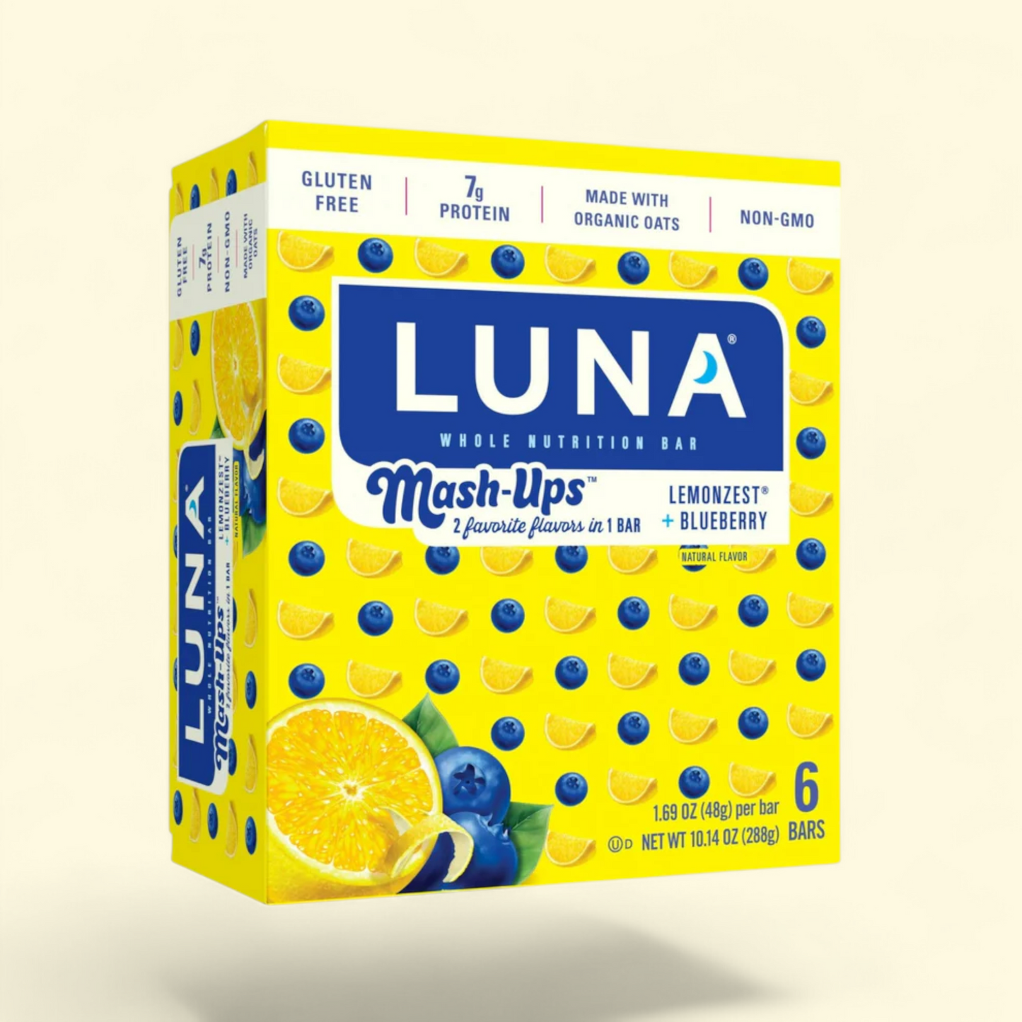 LUNA LemonZest + Blueberry Flavor Snack Bars, 6ct