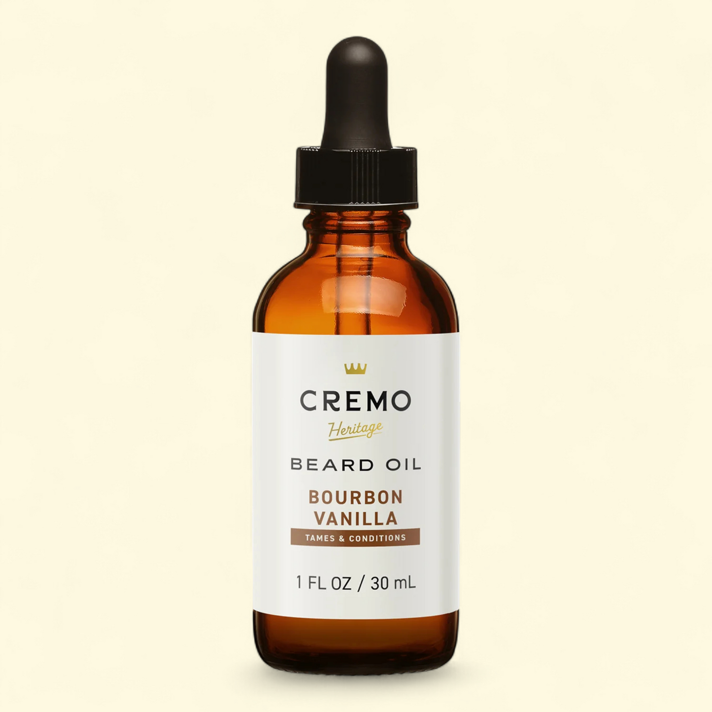 Cremo Beard Oil, Bourbon Vanilla Scent, 1 fl oz