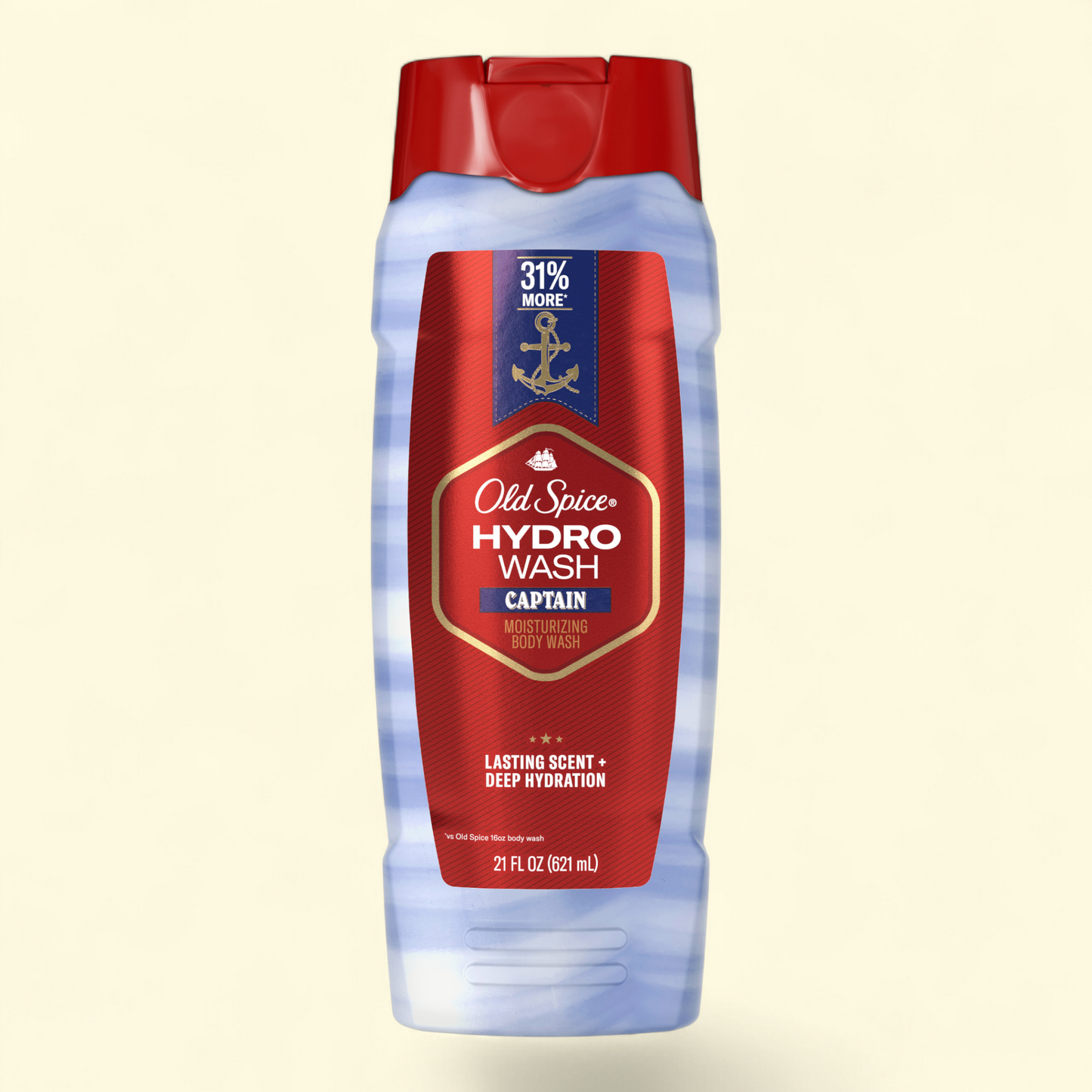 Old Spice Men's Body Wash, Moisturizing Hydro Wash, Captain Scent, 21 oz