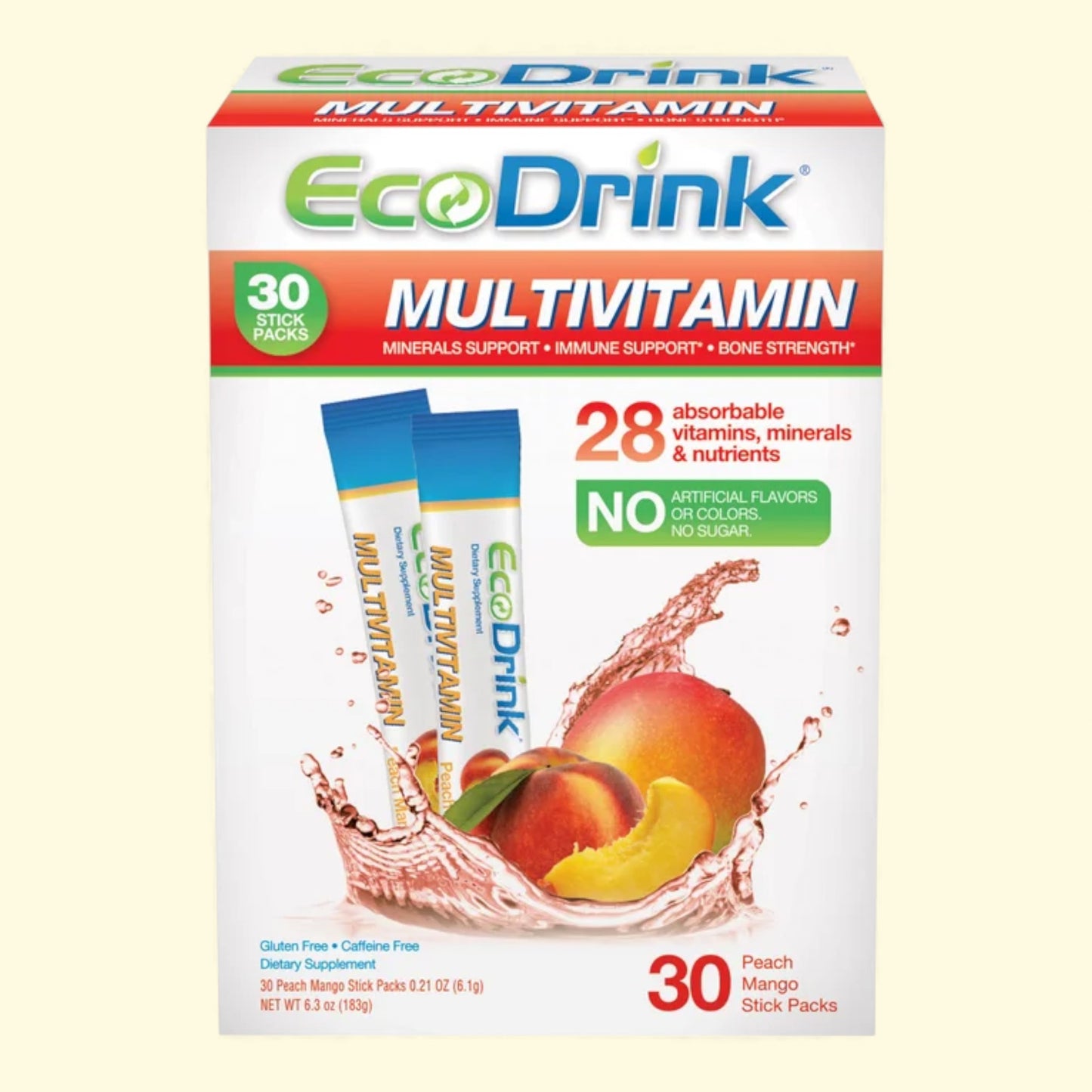EcoDrink Complete Multivitamin Drink Mix, 30 Packets — authentic US product shipped worldwide by Treatspree