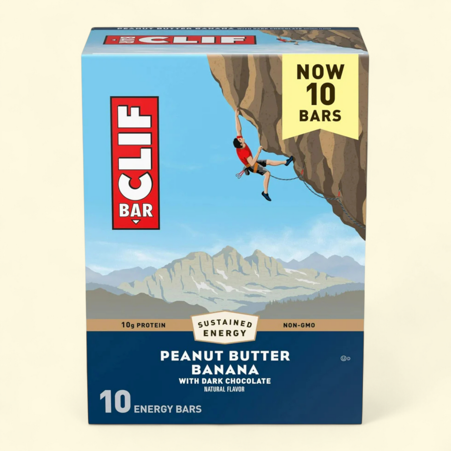 CLIF BAR Energy Bars, Peanut Butter Banana with Dark Chocolate Flavor, 10ct