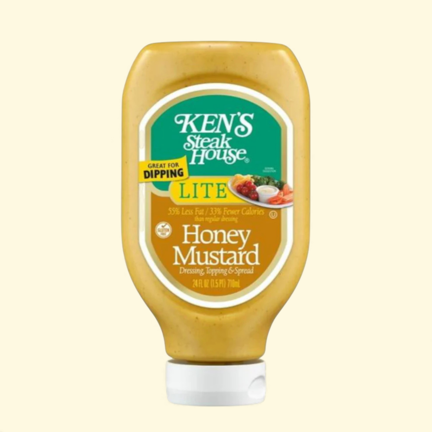 Ken's Steak House Lite Honey Mustard Salad Dressing, 24 fl oz