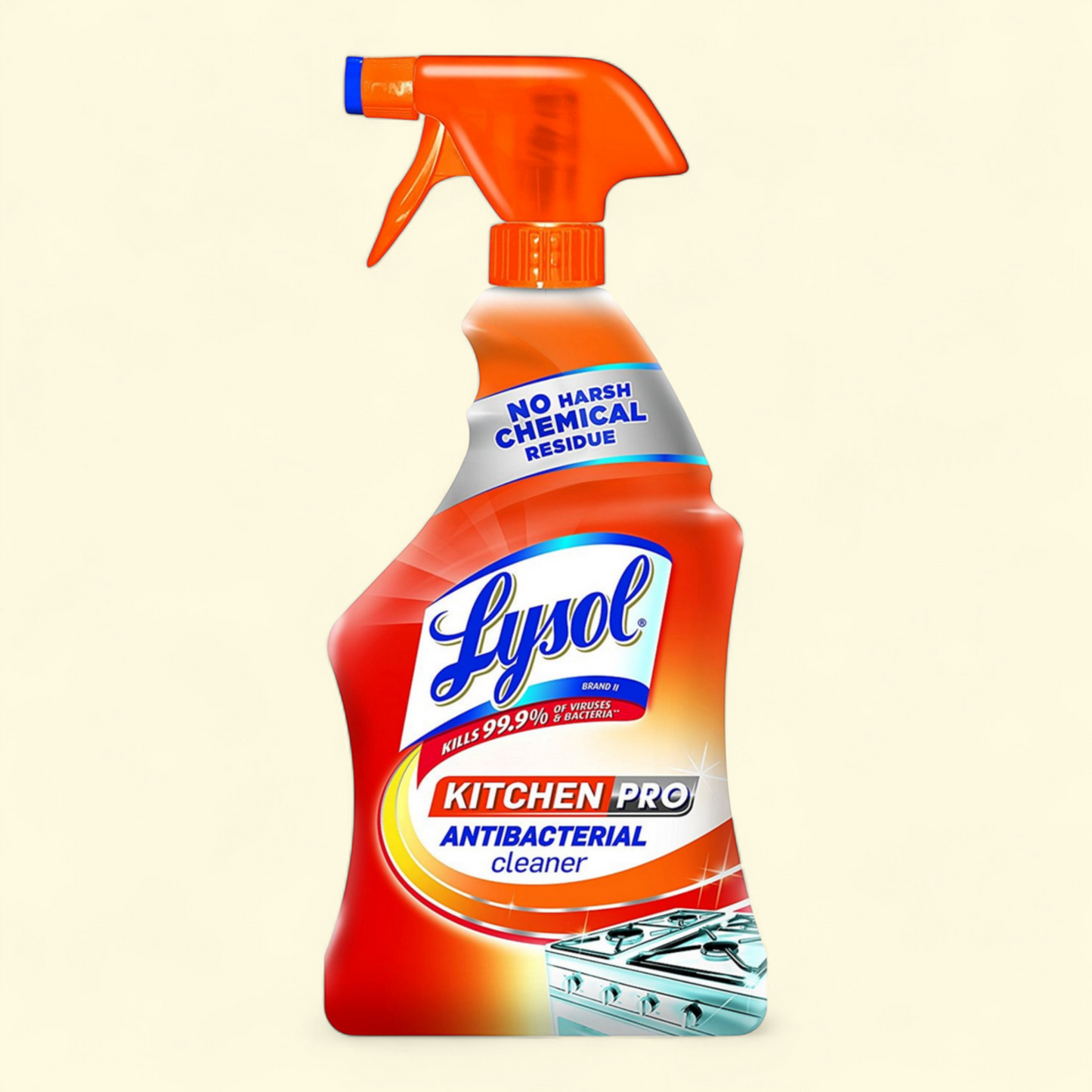 Lysol Kitchen Pro Antibacterial Cleaner Spray for Kitchens, Countertops, Ovens, and Appliances, Citrus Scent, 22 oz